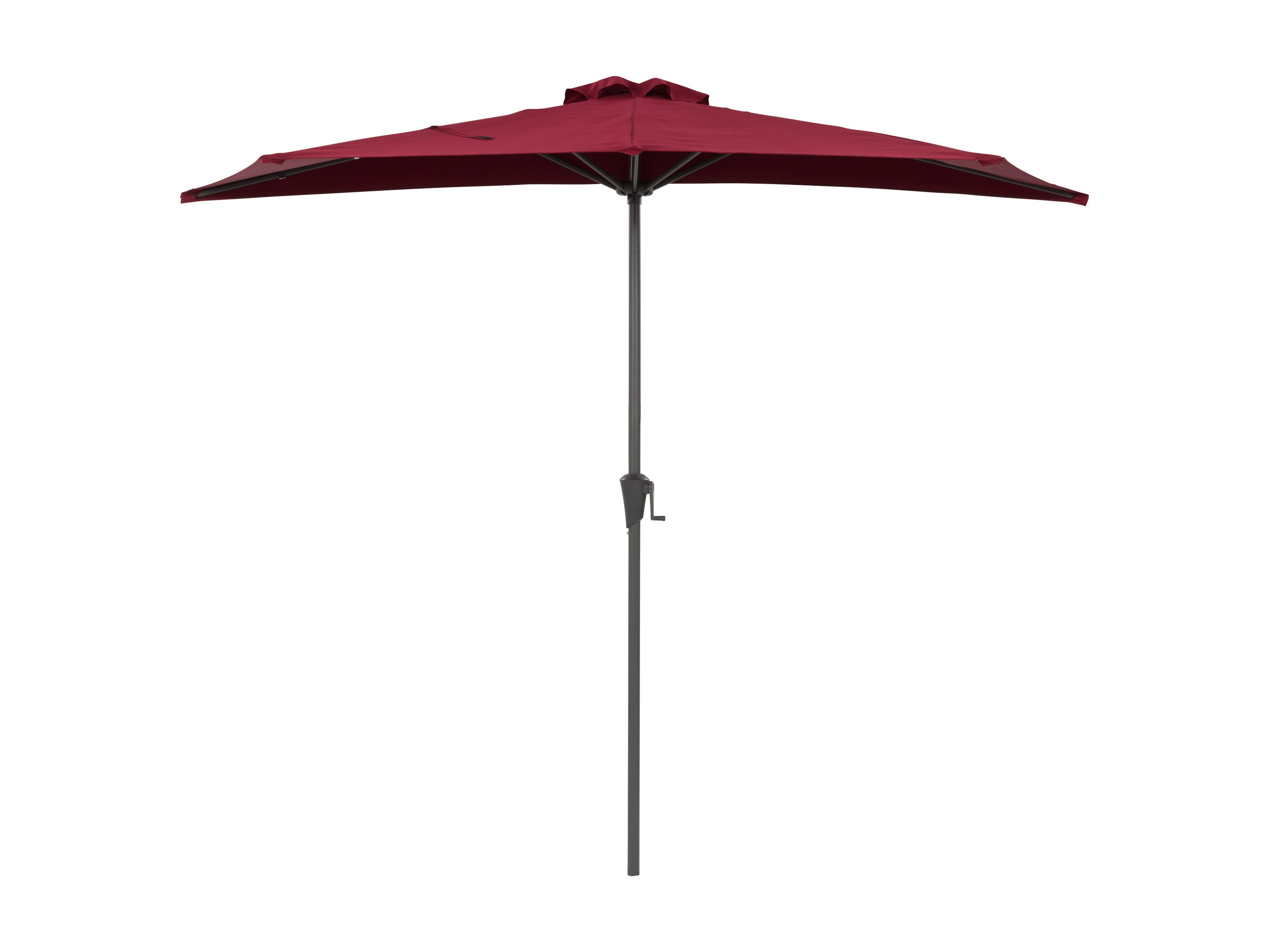 8.5ft Red Half Umbrella - Large Outdoor Patio Umbrella with Tilt Function for Garden, Poolside, and Beach Use