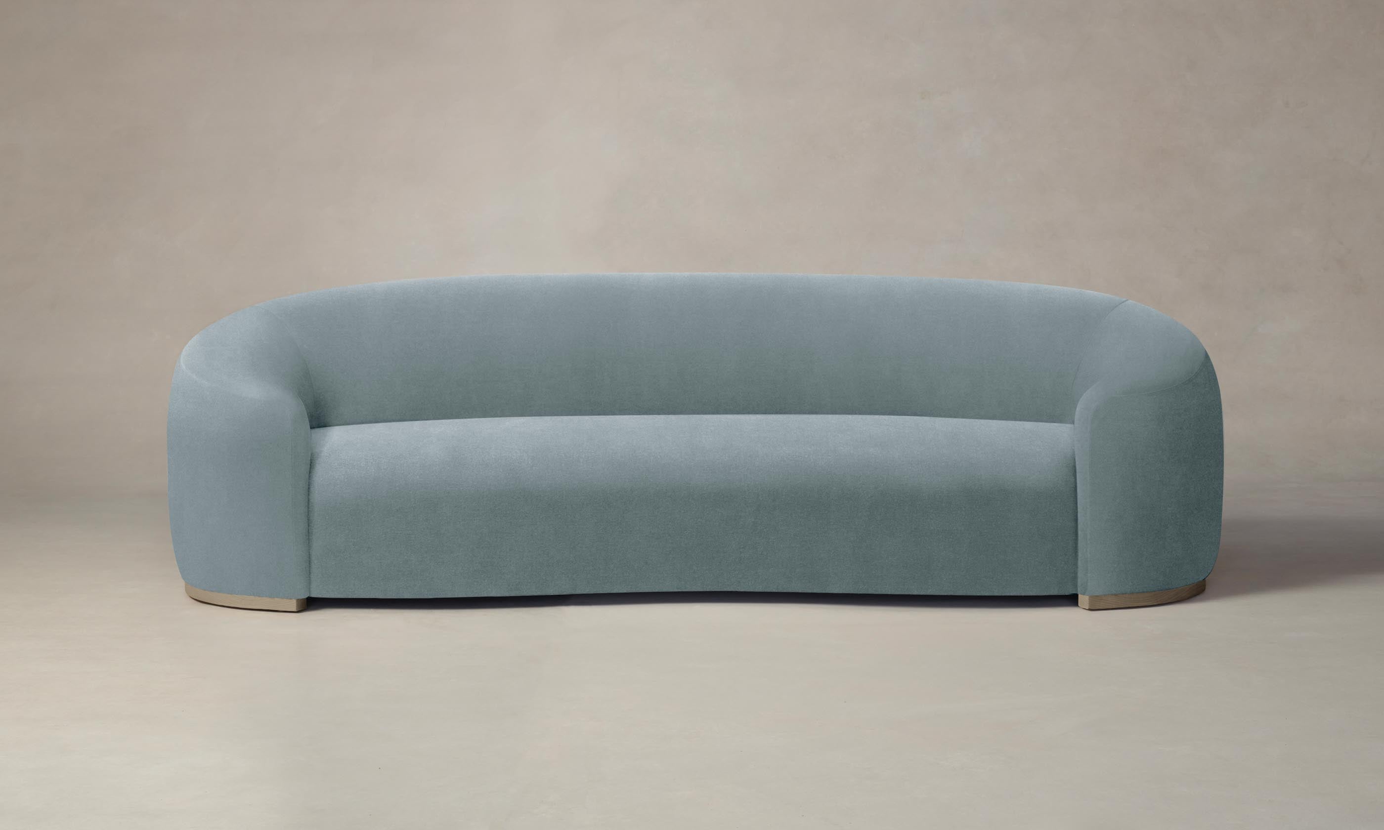 Luxury Chelsea Sofa - Performance Velvet Sky Blue Upholstery | Modern Living Room Furniture for Small Spaces & Apartments | Perfect for Relaxing & Entertaining Guests