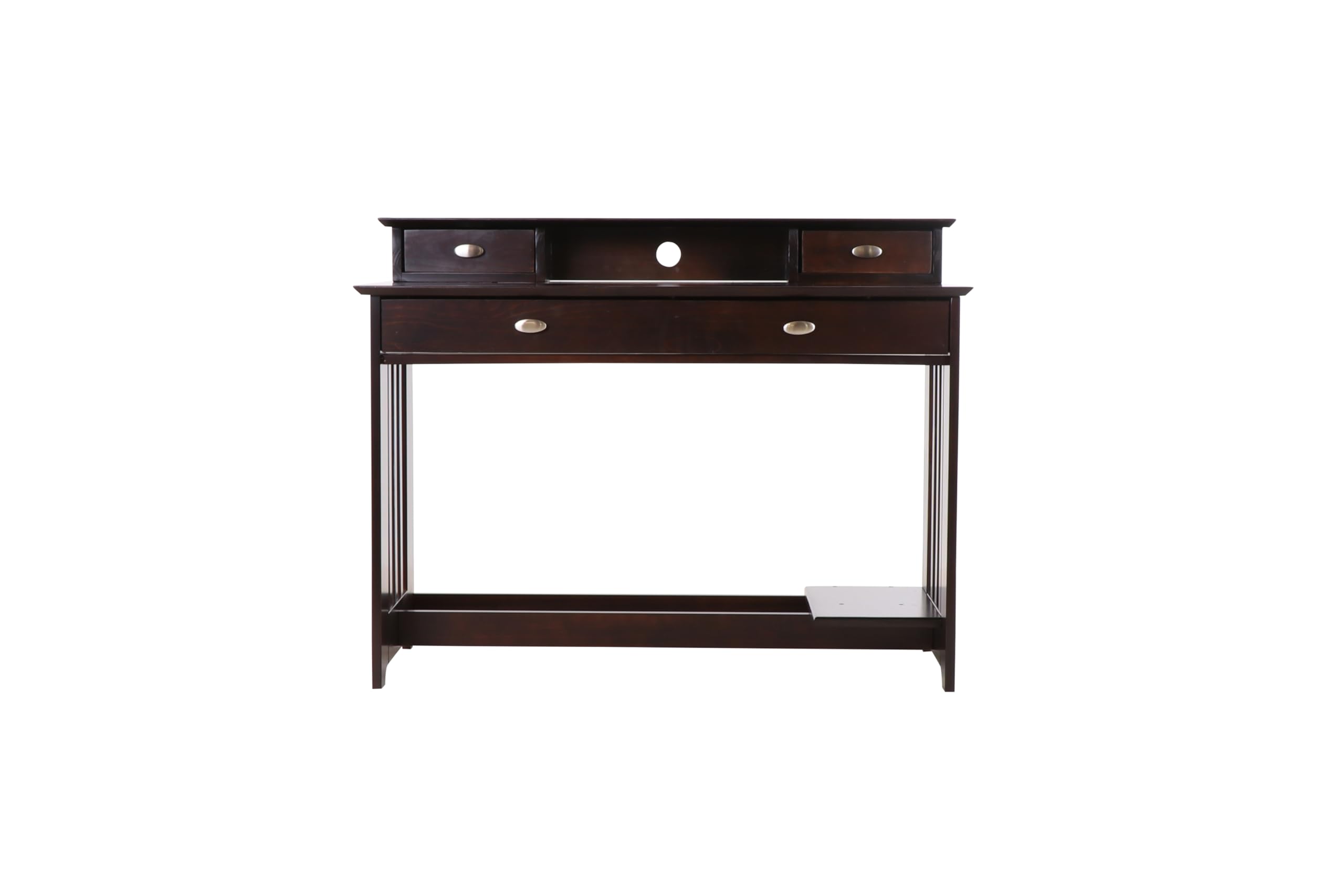 Discovery World Furniture Desk and Hutch Set in Espresso Finish - Stylish Home Office Desk with Storage for Study, Work, and Remote Learning