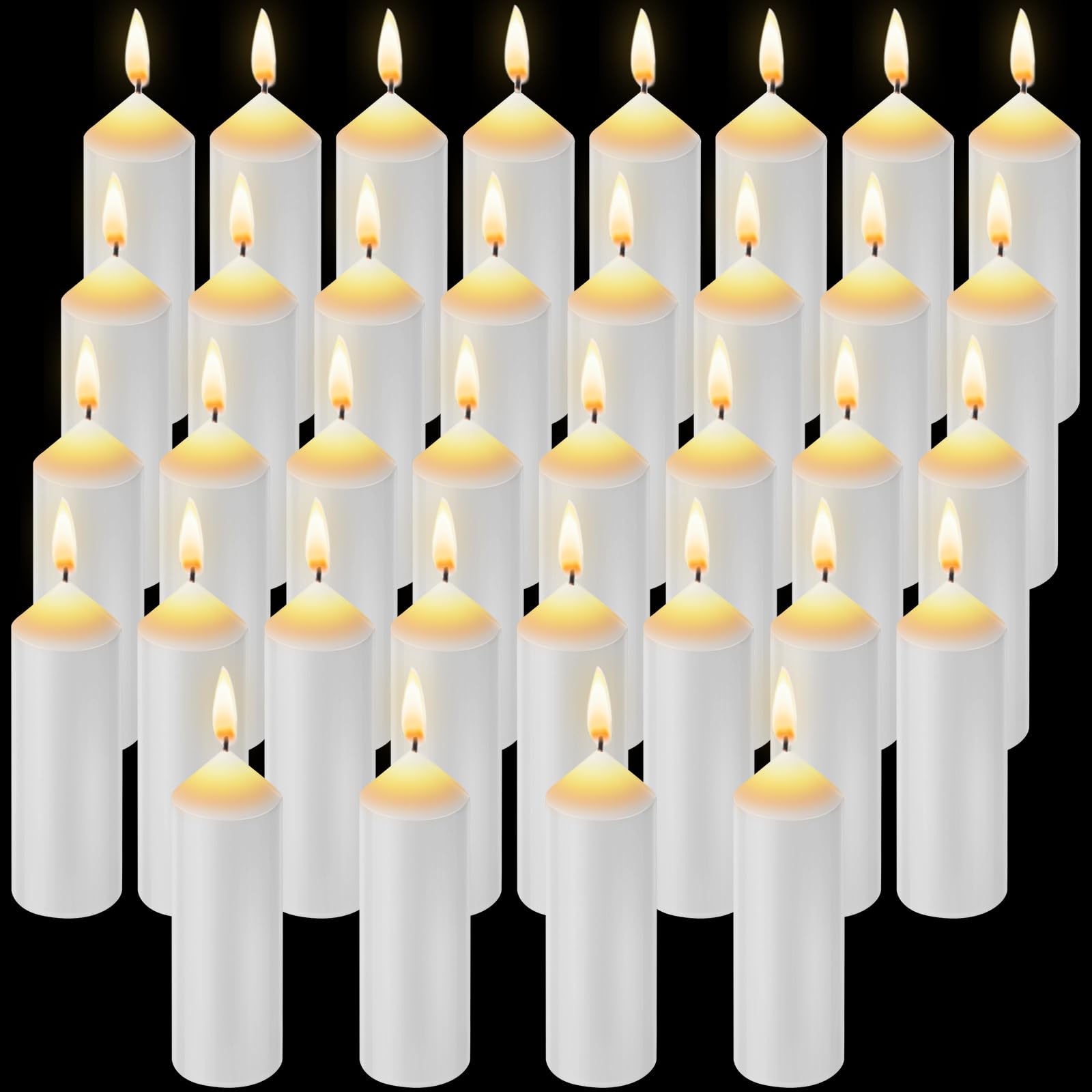 36-Pack 9-Hour Emergency Candles for Camping & Power Outages