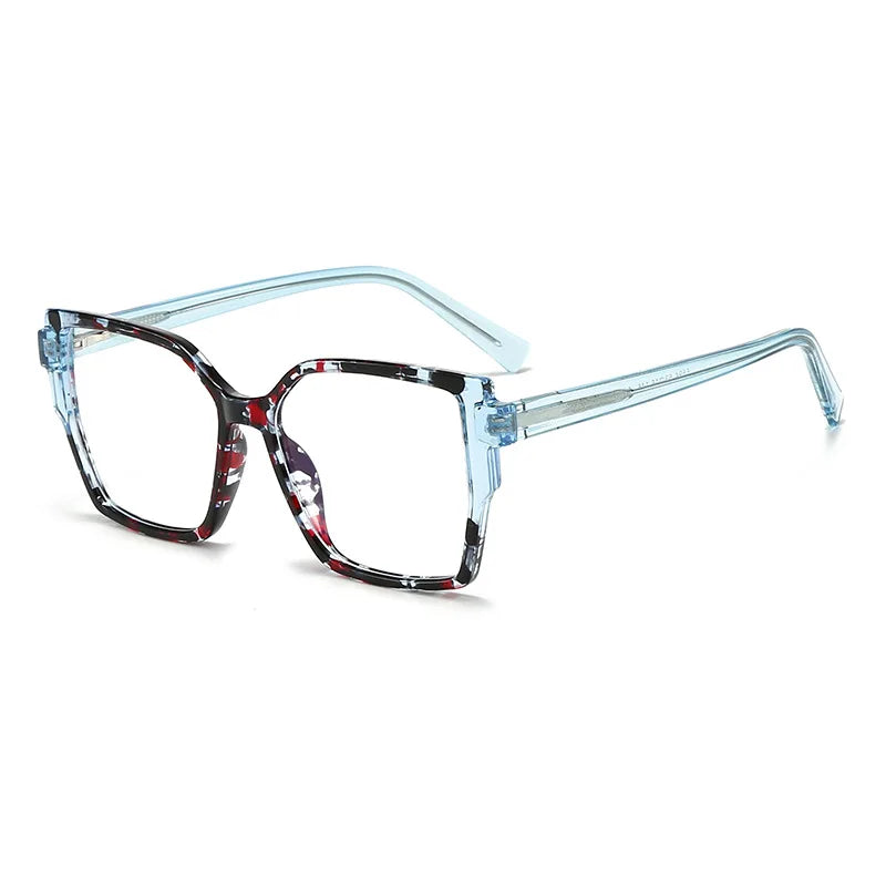CCspace Women's Full Rim Square Cat Eye Polycarbonate Eyeglasses Frame 301332 - Stylish & Lightweight for Work, Reading & Fashion Accessories