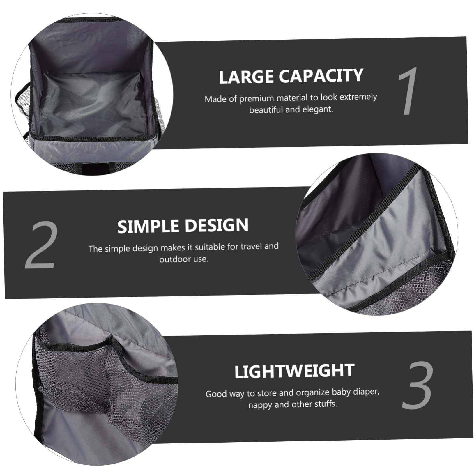SAFIGLE 4-Piece Cosmetic Organizer Bags - Travel Makeup Storage Pouches for Baby Essentials, Diapers & Nursery Supplies | Portable Foldable Storage Solution for Moms & Home Organization