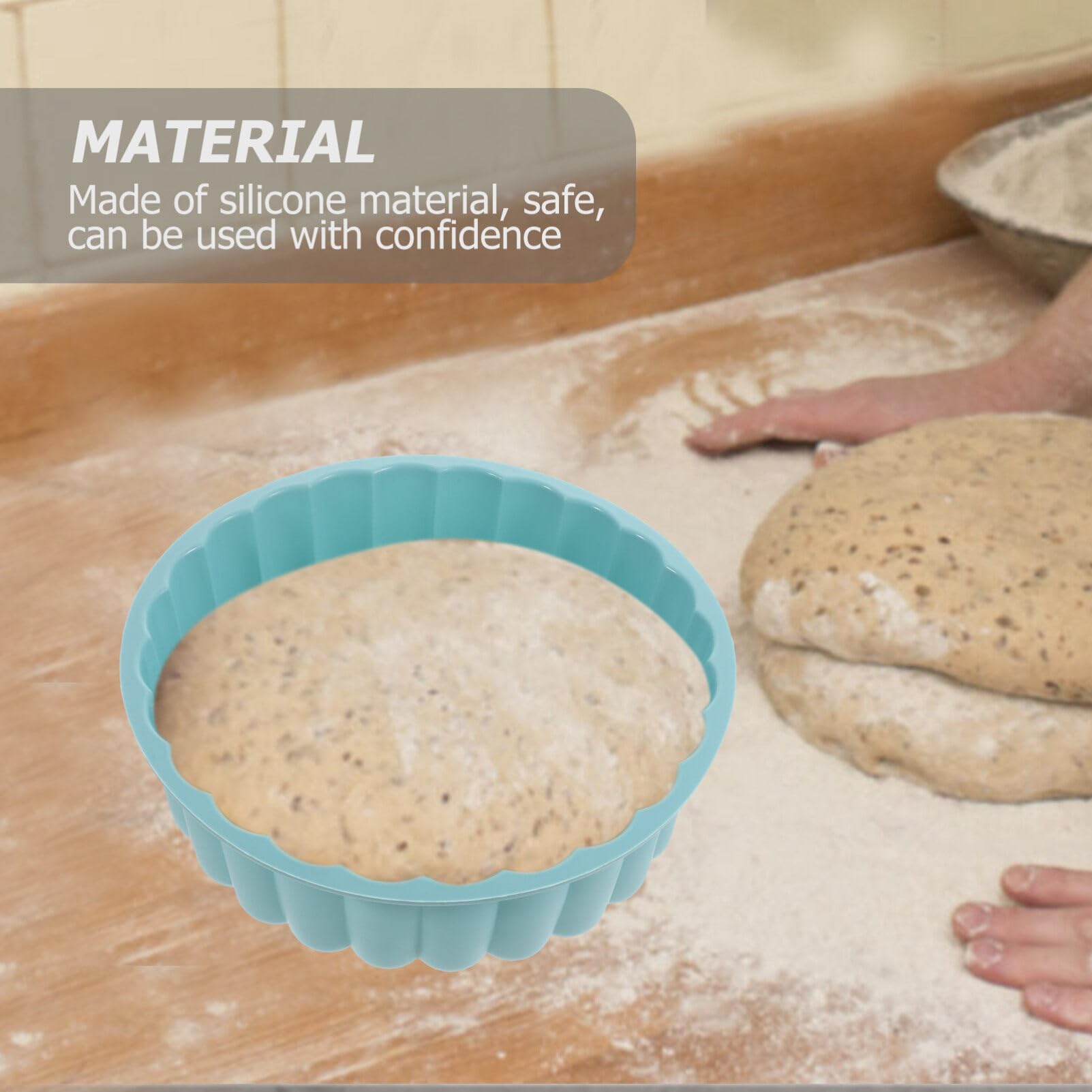 Premium Food-Grade Silicone Round Cake Pan (Sky Blue) - Non-Stick Baking Mold for Cakes, Bread, Desserts & Ice Cream | Perfect for Home Baking, Party Treats & Professional Kitchen Use