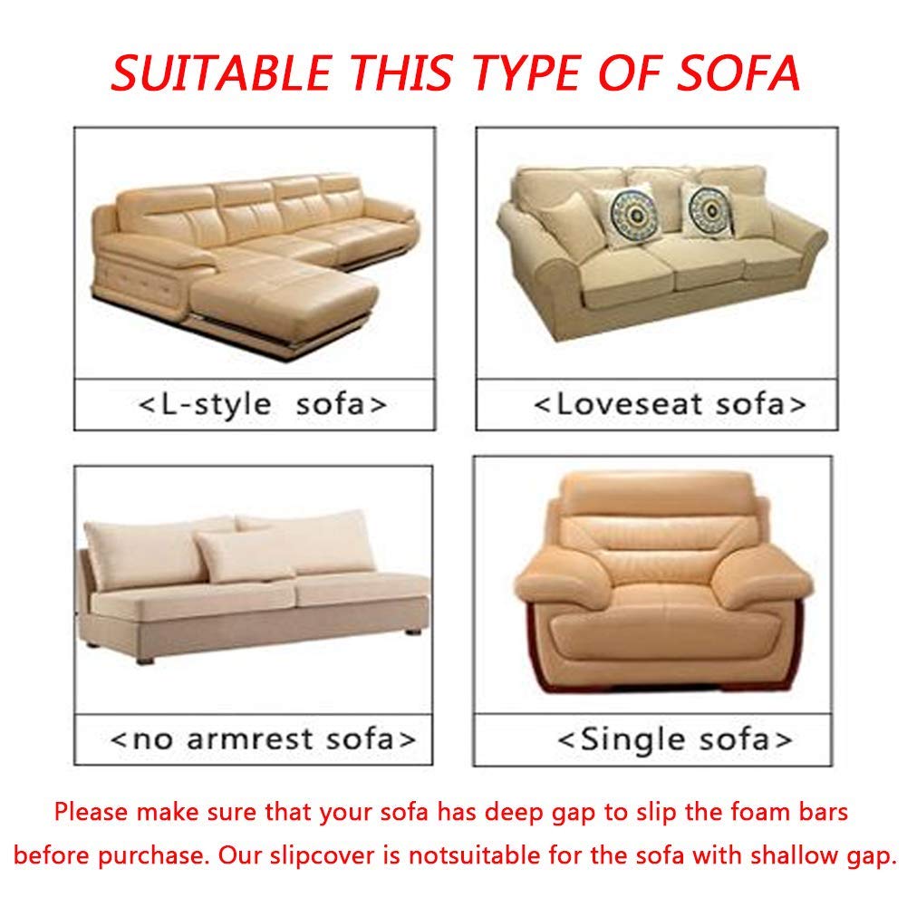 Velvet L-Shaped Sofa Cover - Stretchable, Washable & Sustainable Slipcover for Sectional Couches (4-Seater, 235~300cm/93~118in) - Perfect for Living Room Furniture Protection & Home Decor Refresh