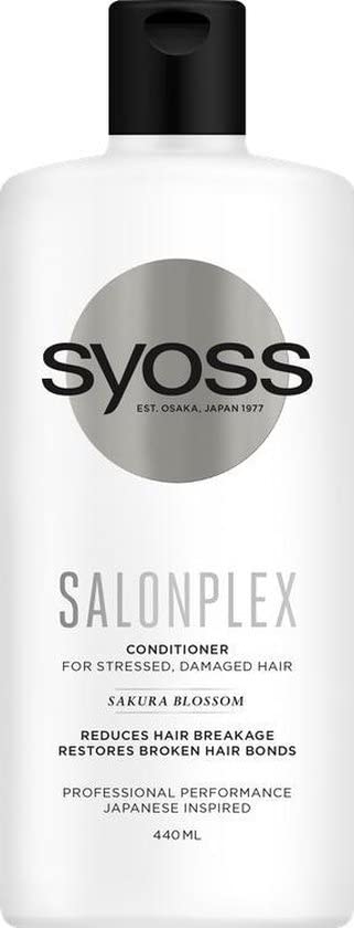 Syoss Salonplex Conditioner - Sakura Blossom Scent, 440ml | Hydrating & Nourishing Hair Treatment for Dry & Damaged Hair | Perfect for Daily Use & Salon-Quality Results at Home