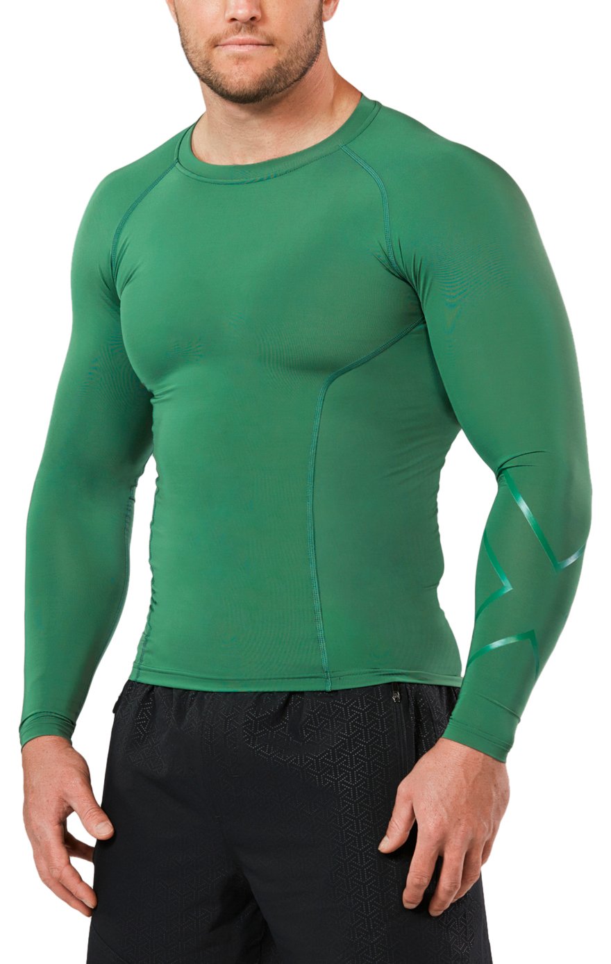2XU Men's Performance Long Sleeve Compression Shirt - Moisture Wicking Athletic Top for Running, Cycling & Workouts - Lightweight & Breathable Activewear