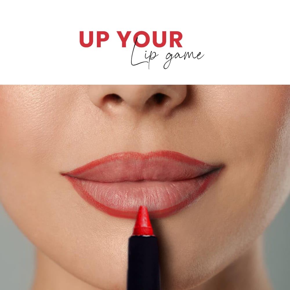 Cutie Beauty Professional Lip & Eyeliner Pencil Set - Retro Diva Style for Long-Lasting Makeup | Perfect for Daily Wear, Night Out & Vintage Looks