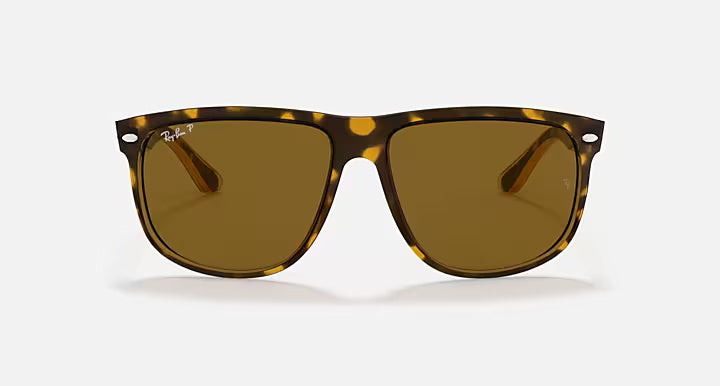 Ray Ban Boyfriend Sunglasses - Light Havana Frame & Green Lenses - Classic Aviator Style for Women - Perfect for Driving, Beach & Outdoor Activities