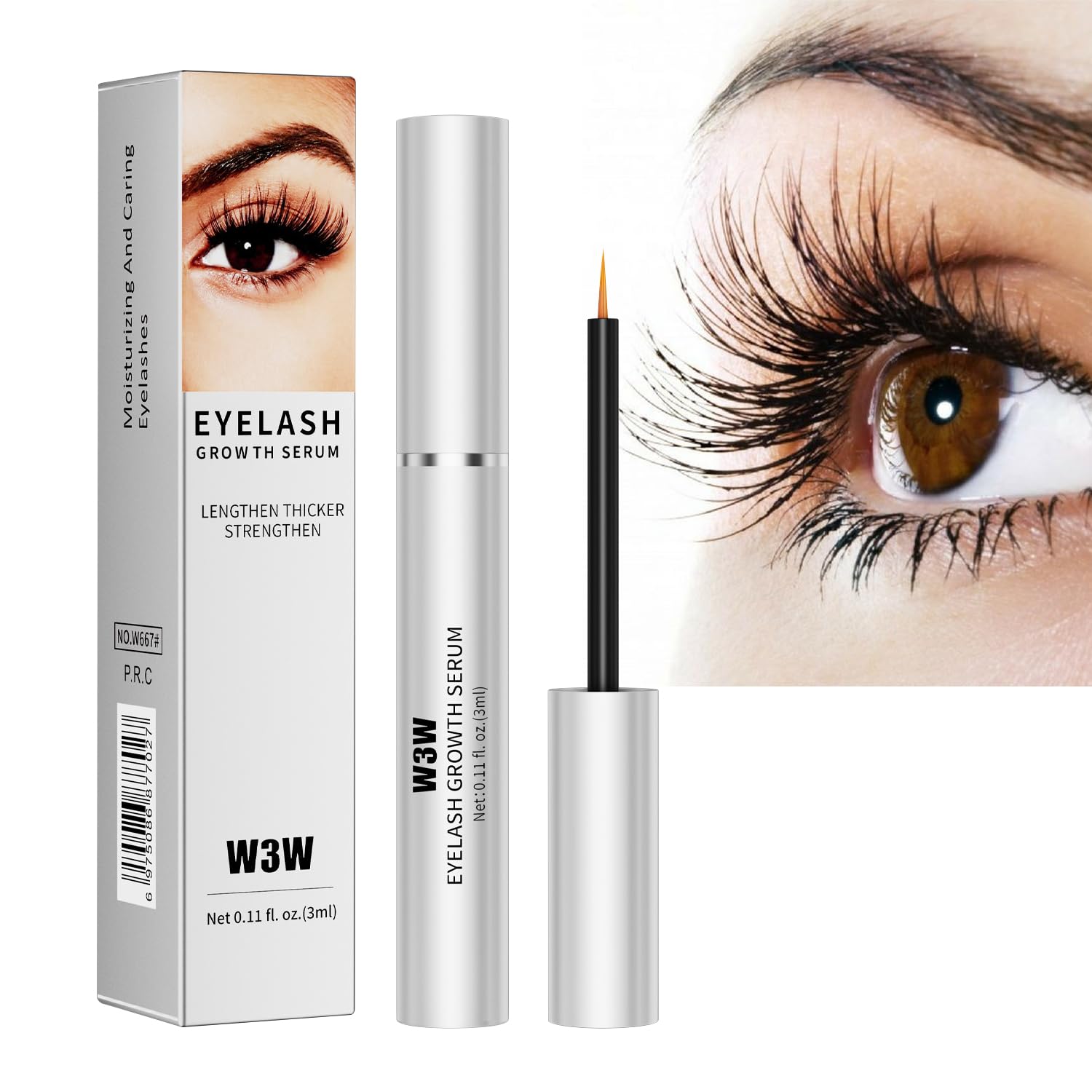 Best Eyelash Growth Serum for Longer & Thicker Lashes - Natural Lash Enhancer with Biotin & Peptides - Perfect for Daily Use, Special Occasions & Sensitive Eyes