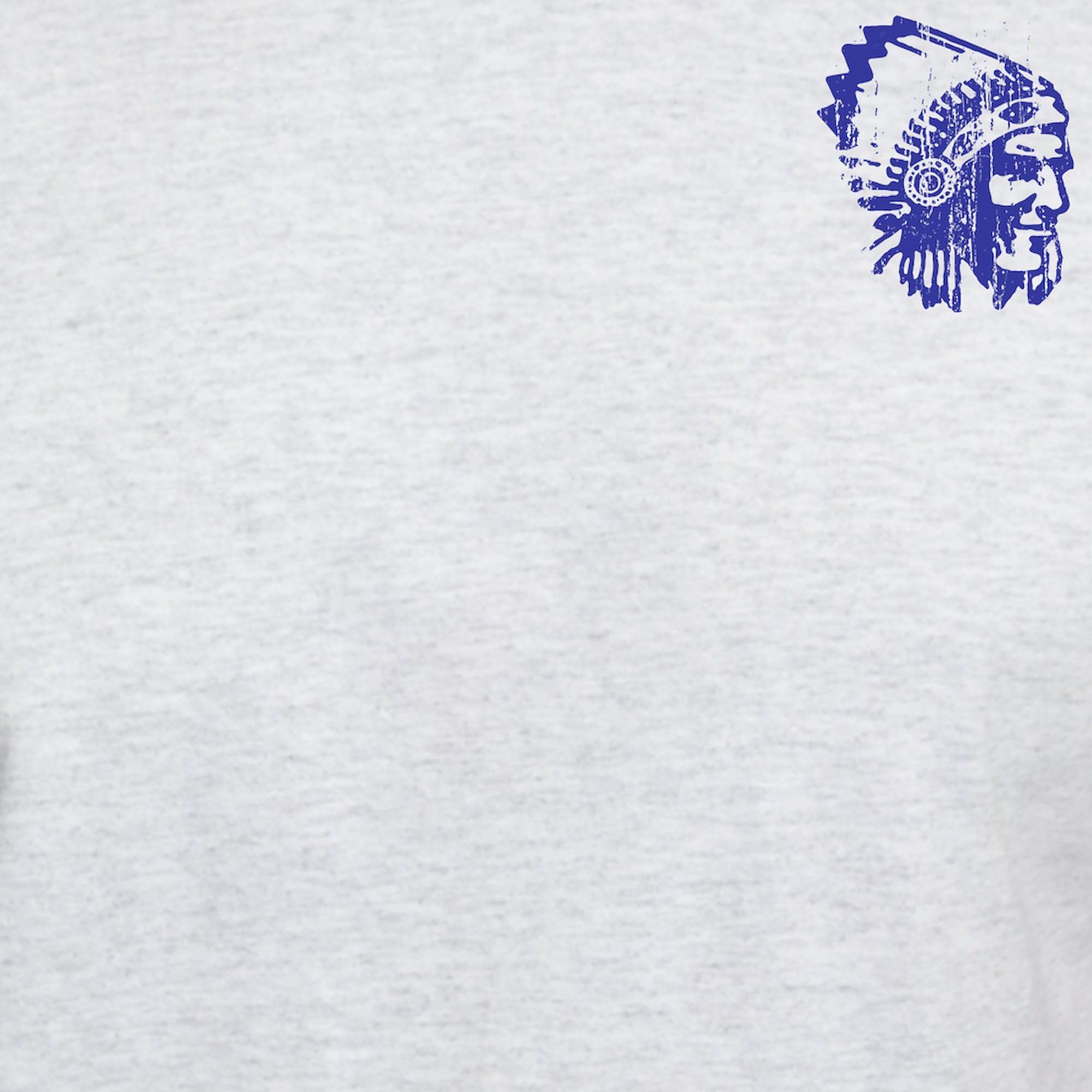 Vintage Blue Indian Head Dress Graphic T-Shirt for Men - 100% Cotton Lightweight Classic Tee | Casual Wear, Festival Outfit, Retro Style