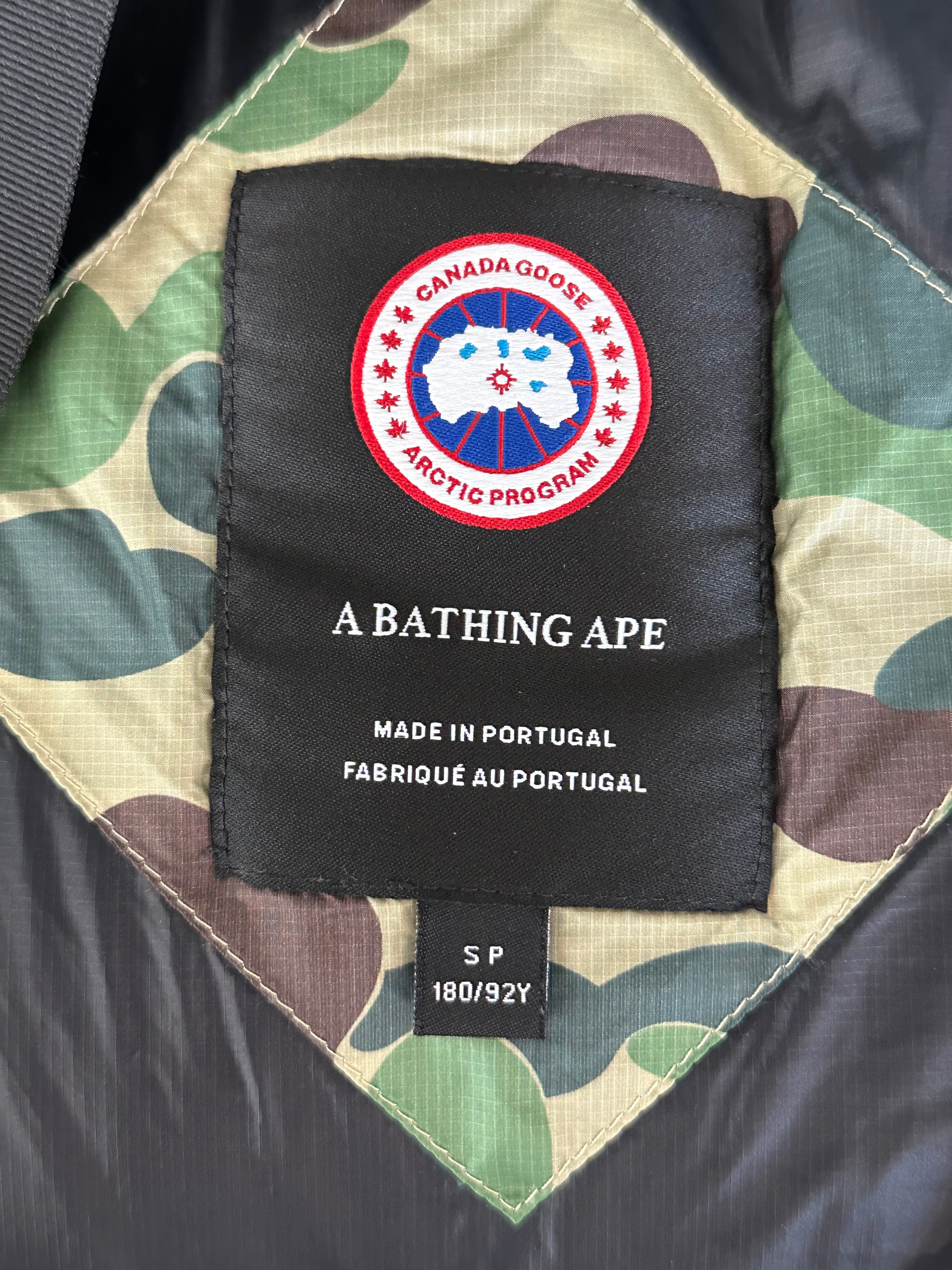 Canada Goose Bape Green Camouflage Crofton Men's Jacket - Winter Windproof Parka for Outdoor Activities & Urban Style