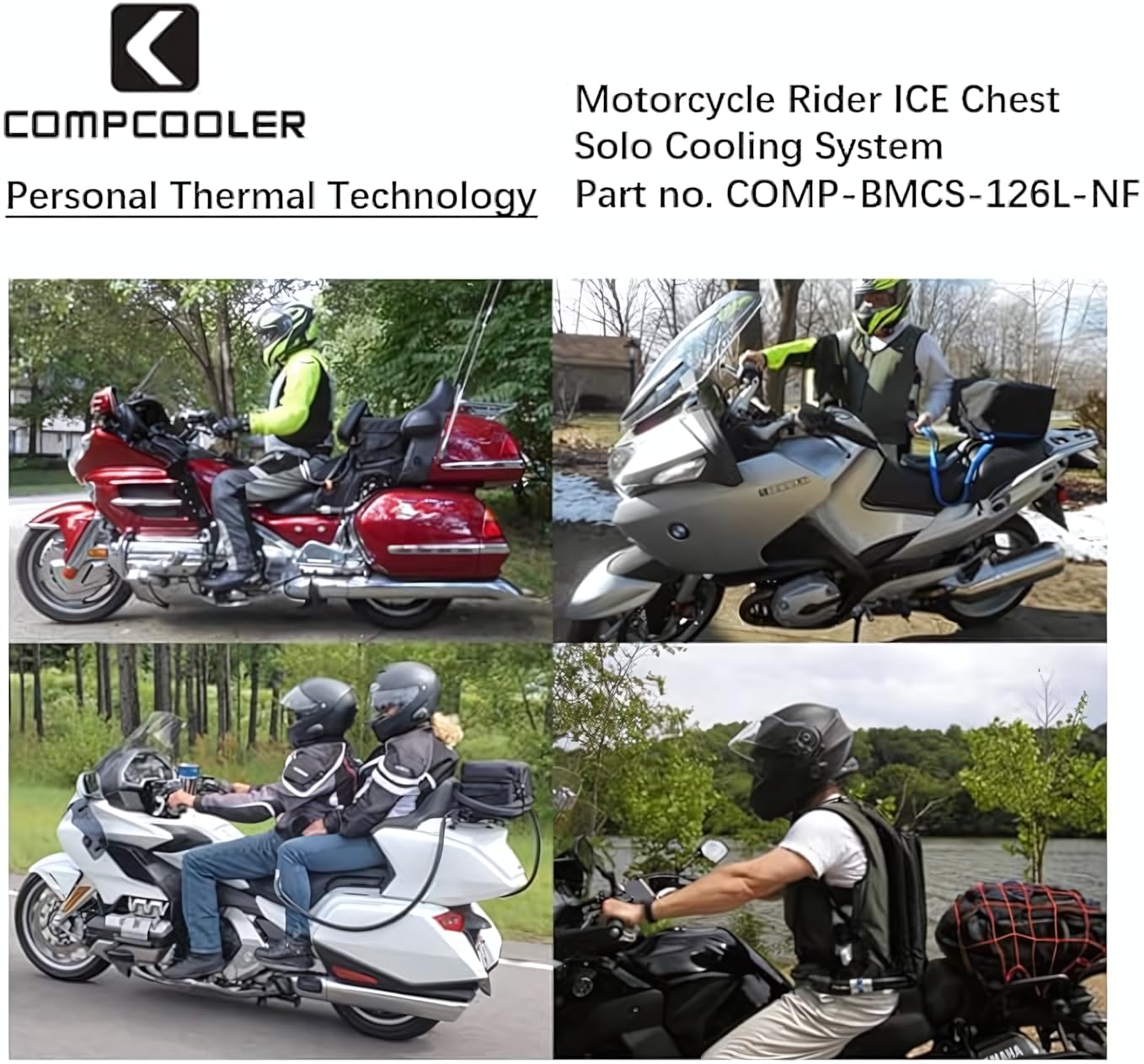 Motorcycle Cooling Vest with ICE Chest Solo System - Tubing-Lined for Maximum Cooling - Perfect for Hot Weather Riding & Outdoor Activities