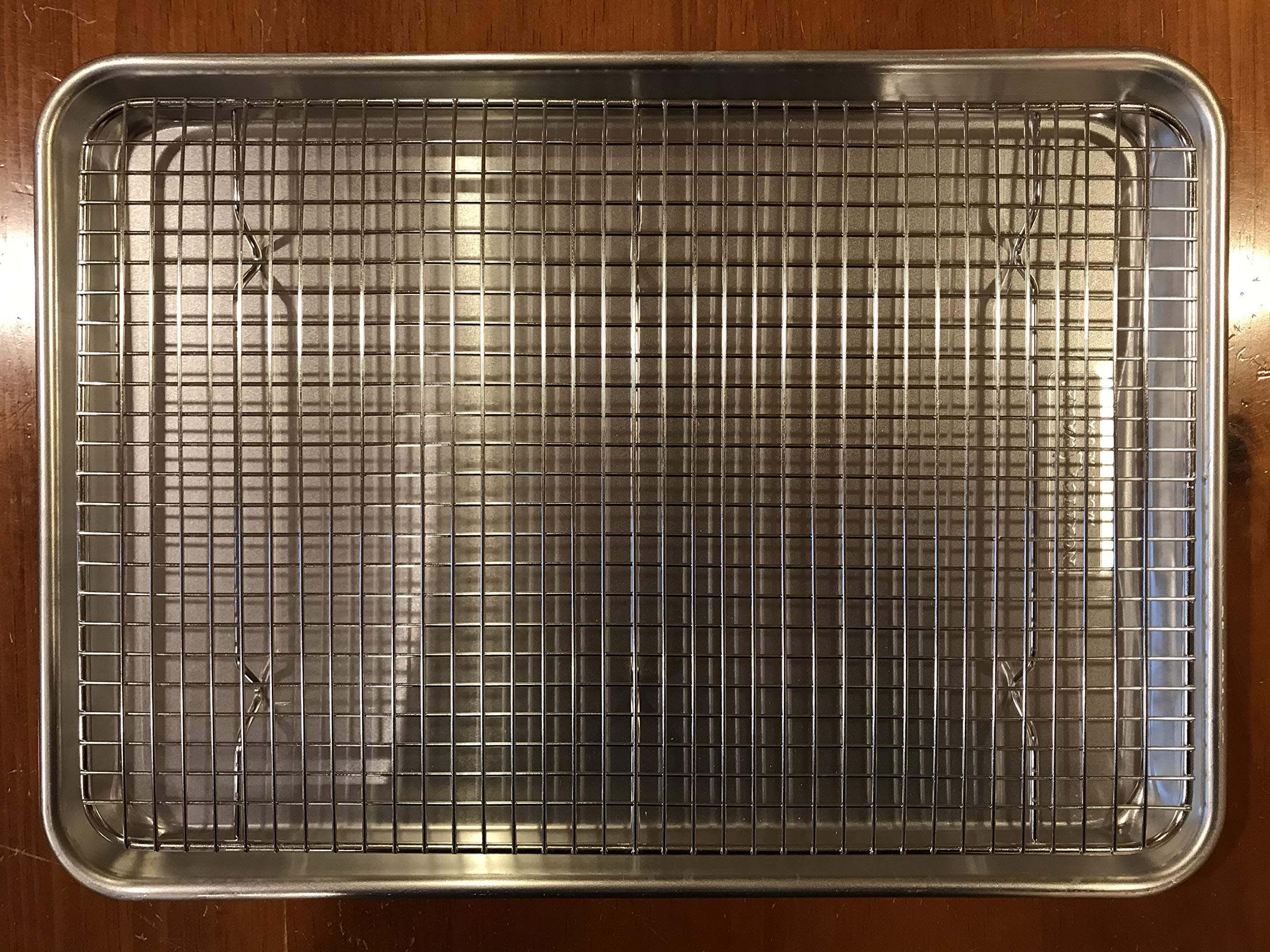 Premium Stainless Steel Cooling Rack - Heavy Duty Oven Safe Baking & Roasting Rack - Fits Standard 10