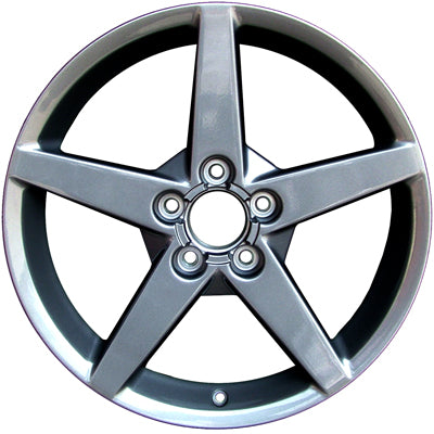 18 Inch Chevy Corvette OEM Wheels ALY05207 - Charcoal Rims for 2005-2008 Models | Perfect for Car Upgrades & Replacement Parts