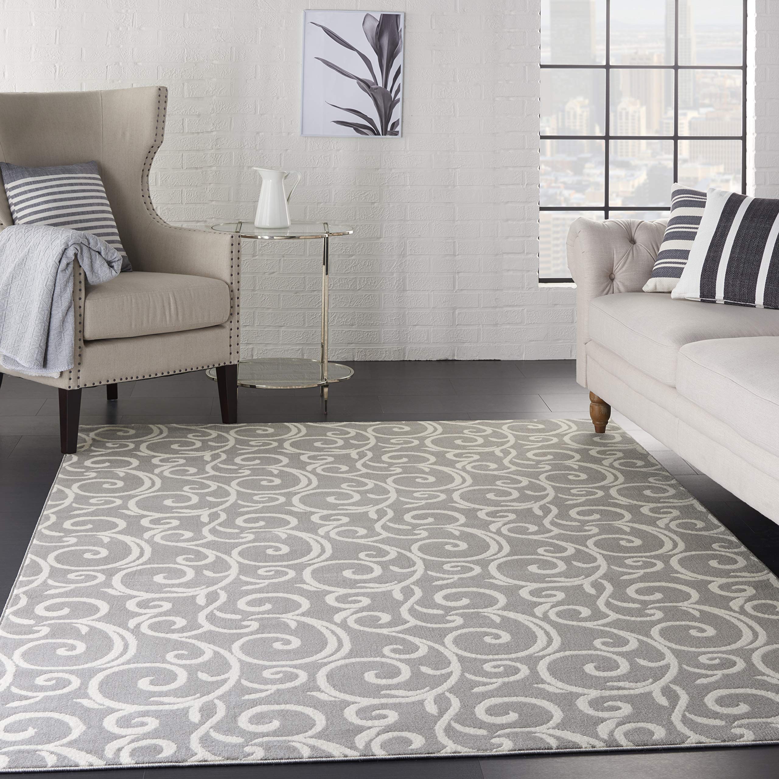 Nourison Grafix Bohemian Grey 5'3