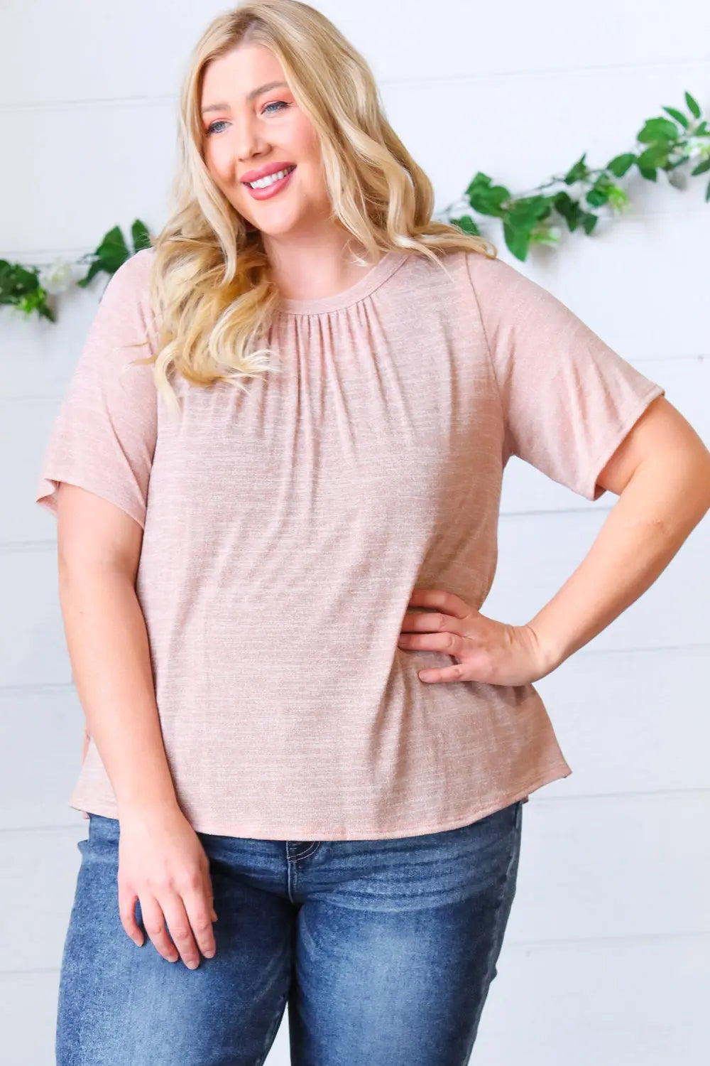 Mauve Tie Back Crinkle Floral Top for Women - Elegant Summer Blouse with Ruffled Sleeves - Perfect for Beach Outings, Date Nights & Casual Wear