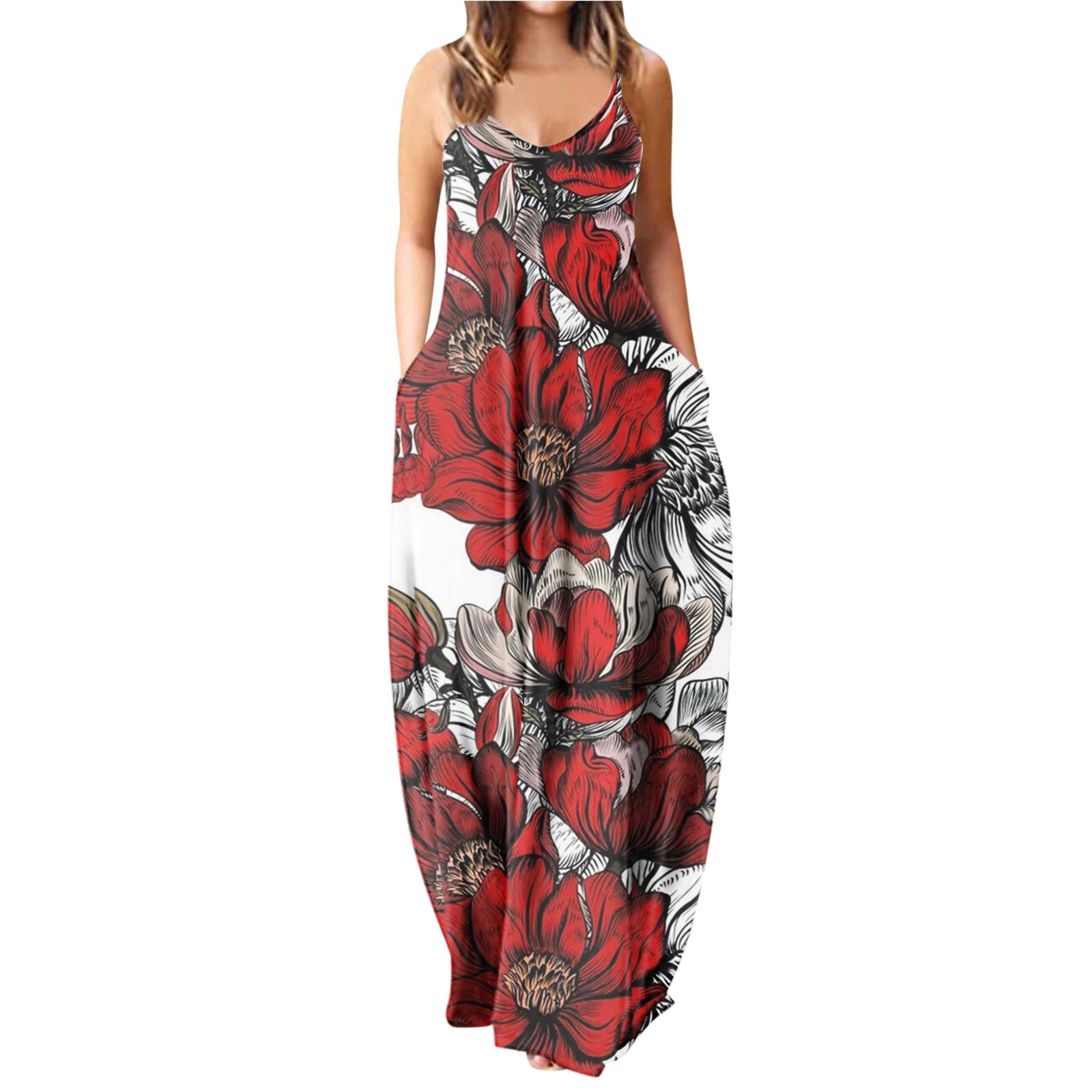 YHAIOGS Plus Size Maxi Dresses for Women - Casual Sleeveless Black Sweater Dress | Sexy Summer Beachwear & Evening Party Outfit