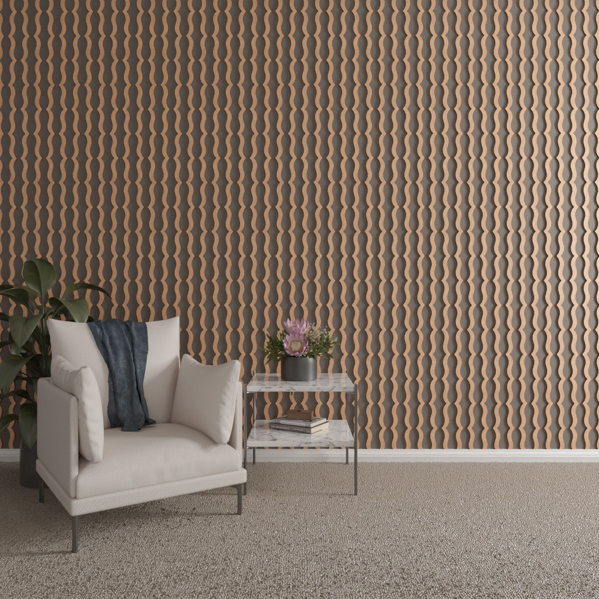 Adjustable Wood Slat Wall Kit - DIY Modern Wooden Wall Panel for Home Decor & Accent Walls - Perfect for Living Room, Bedroom, or Office Design