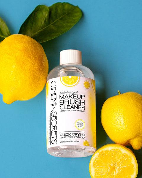 Best Cinema Secrets Brush Cleaner - Tropical Lemon Scent for Professional Makeup Brushes | Perfect for Salon, Home & Travel Use