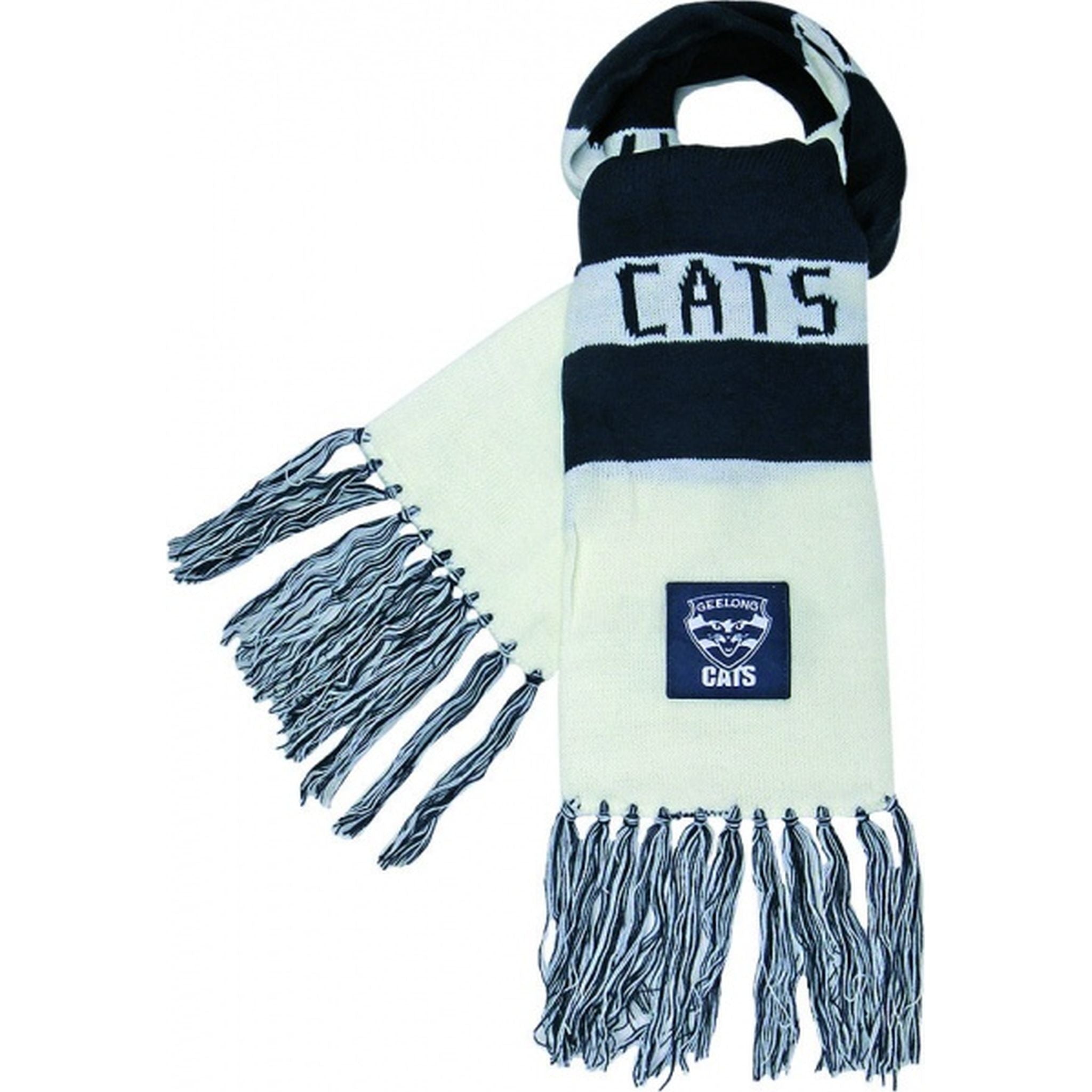 Burley Sekem Geelong Cats AFL Bar Scarf - Premium Team Fan Accessory for Football Games & Tailgating