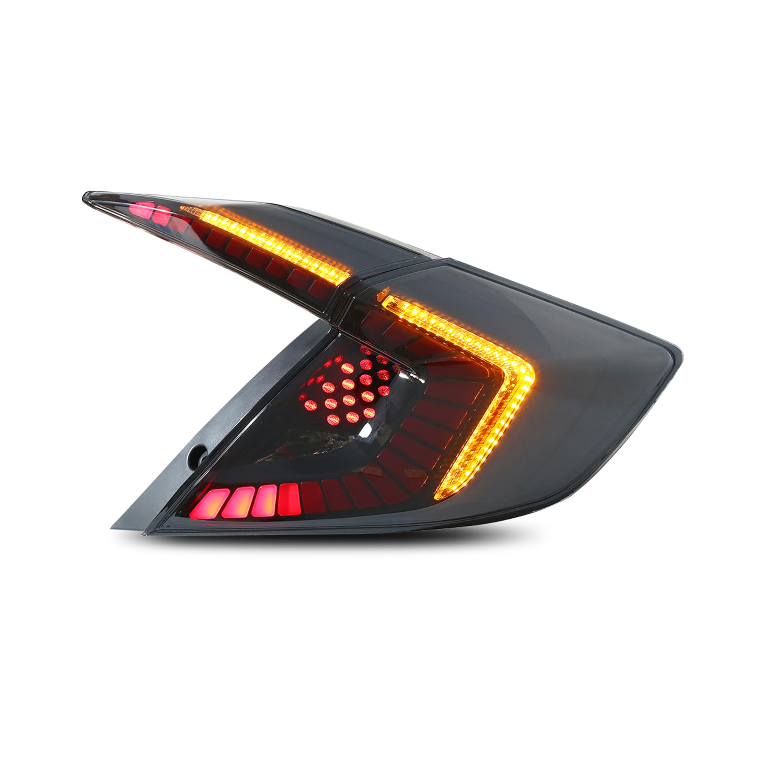 Inginuity Time LED Tail Lights for Honda Civic 10th Gen (2016-2021) - DRL Startup Animation Rear Lamp Assembly - Not Compatible with Hatchback Models | Upgrade Your Ride for Enhanced Night Visibility & Style