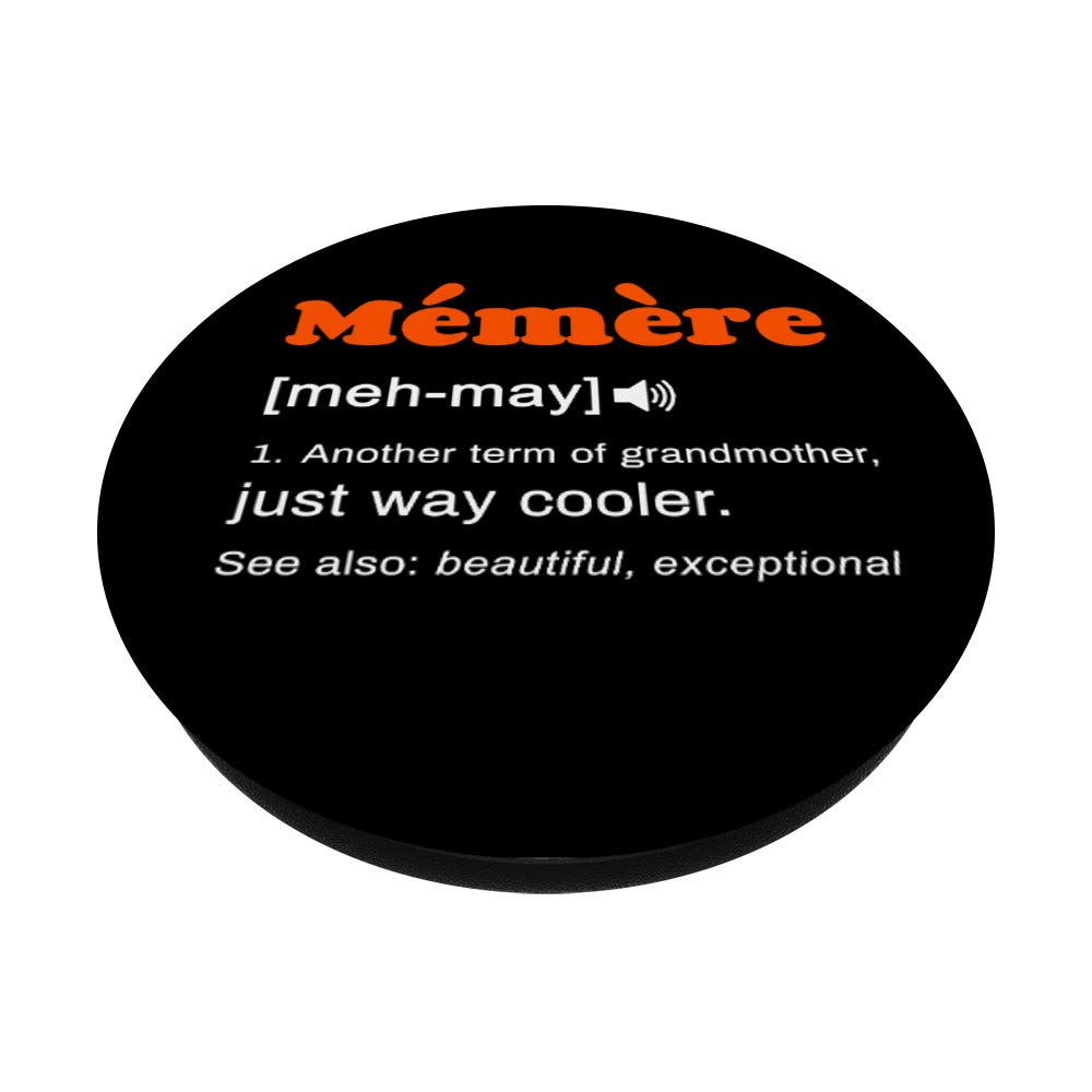 Memere Gifts for French Grandmother - Custom Definition PopSockets PopGrip | Swappable Phone & Tablet Grip | Perfect for Grandparents Day, Birthday & Family Gifts