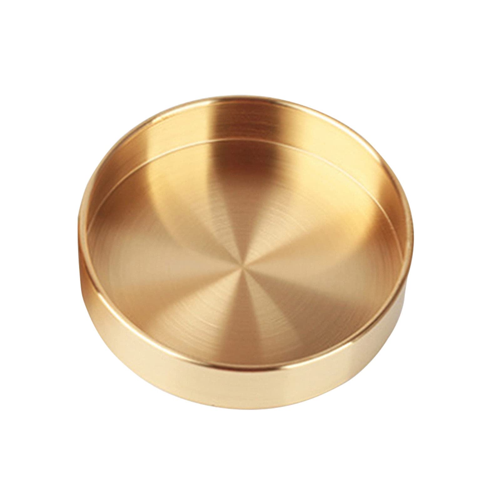 Round Copper Storage Tray - Jewelry Organizer for Home & Office Decor