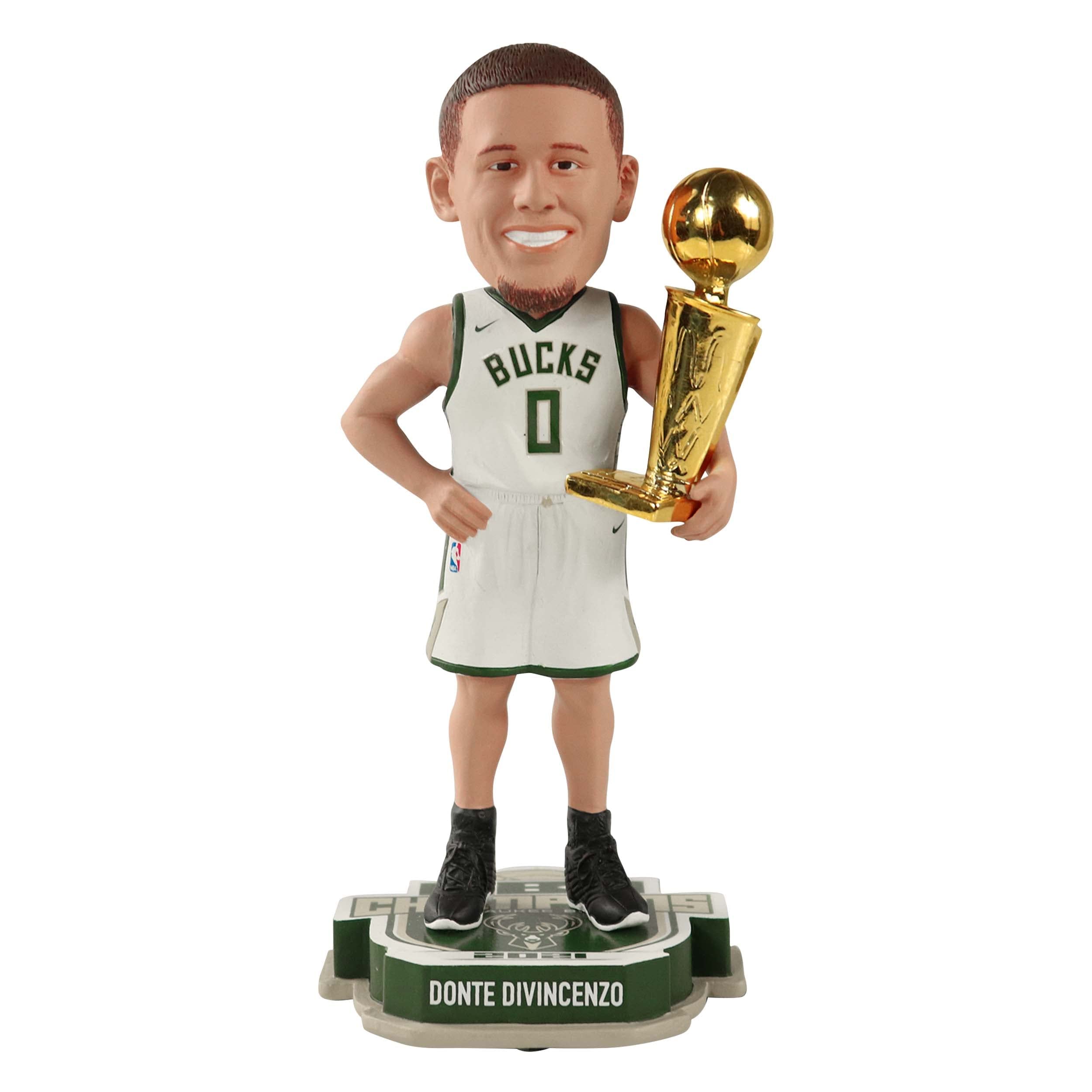 Donte DiVincenzo Milwaukee Bucks 2021 NBA Champions Bobblehead - Officially Licensed NBA Collectible - Perfect for Fans, Sports Memorabilia Collections & Game Room Decor