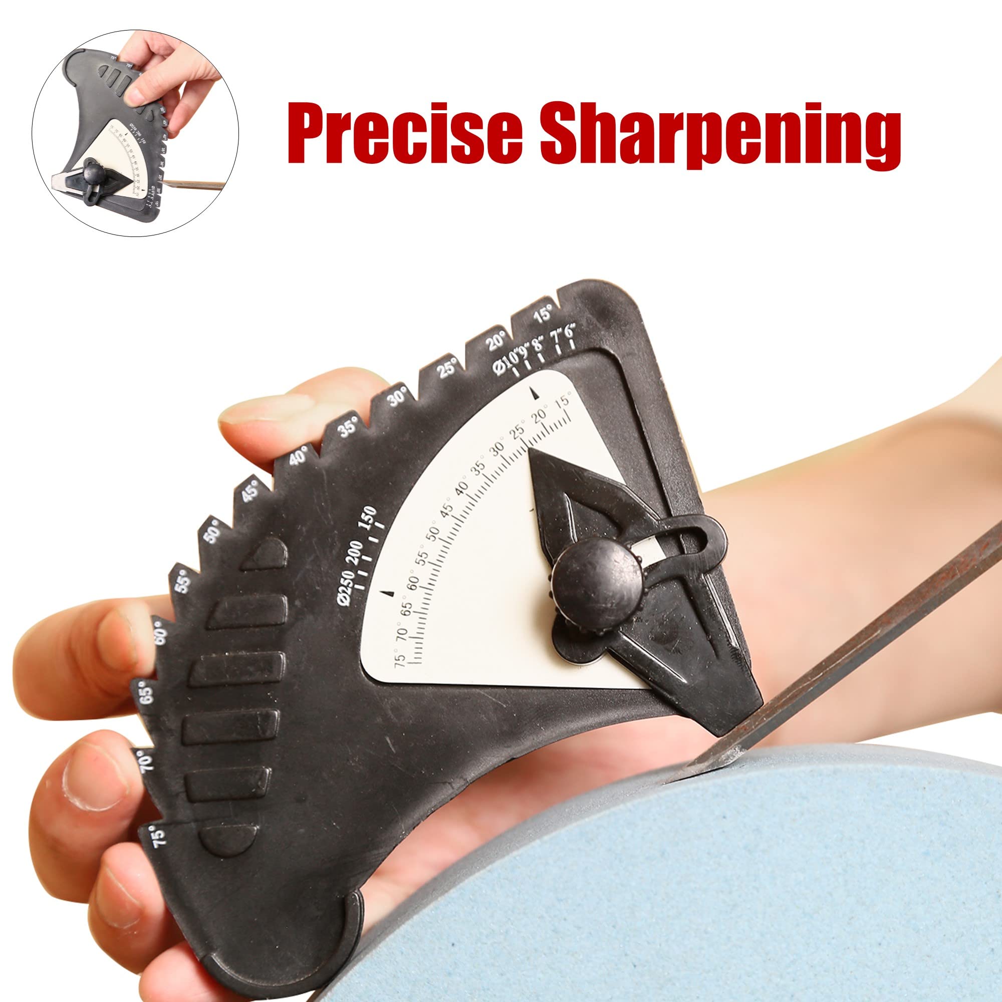 BUCKTOOL 10 Inch Variable Speed Sharpening System - 1.2 Amp Dual-Direction Water Cooled Wet Stone Grinder (90-160 RPM) - Perfect for Knife Sharpening, Tool Maintenance & DIY Projects - Model SCM8103