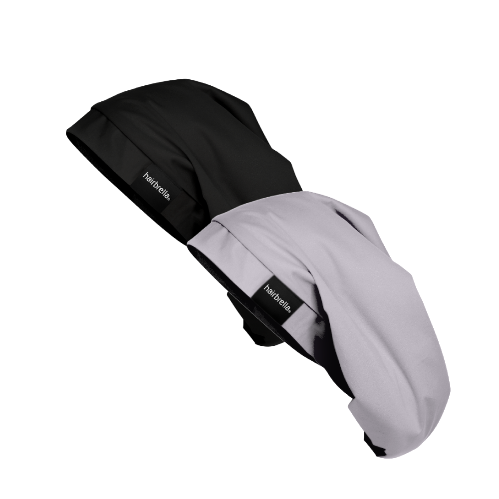 Hairbrella Satin Lined Sleep Cap XL Bundle (2 Pack) - Extra Large Silk Lined Bonnet for Curly, Natural & Protective Hairstyles - Perfect for Nighttime Hair Care & Travel