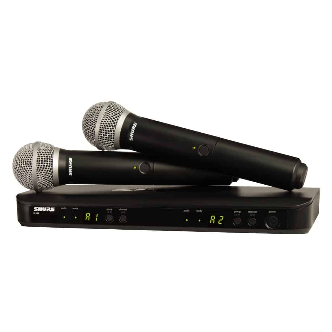 Shure BLX288/PG85 Dual Channel Wireless Microphone System with 2 PG85 Handheld Mics - Professional Audio for Live Performances, Events & Studio Recording