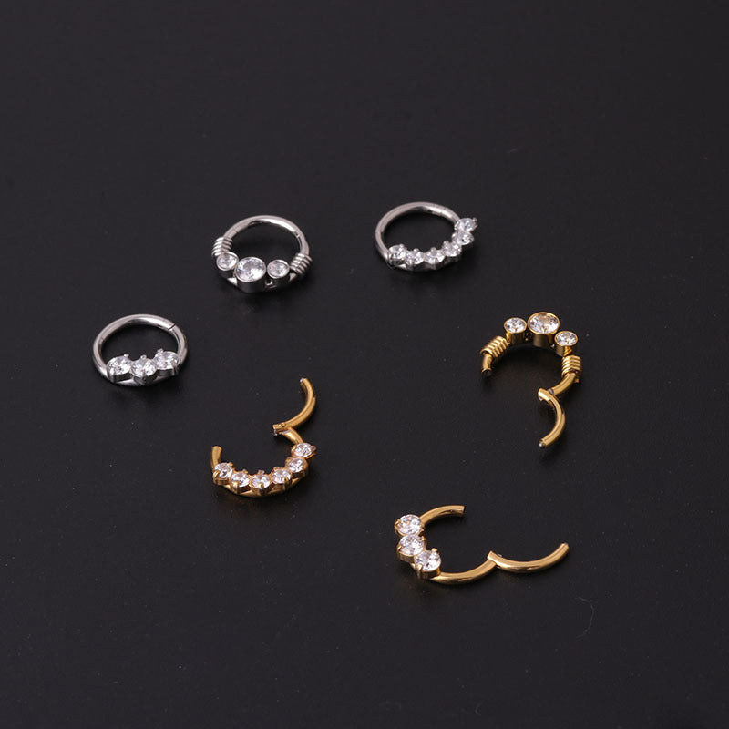 16G Cartilage CZ Tassel Hoop Nose Rings for Women | Hypoallergenic Surgical Steel Nose Jewelry | Perfect for Piercing, Parties & Everyday Wear - HSPJ639