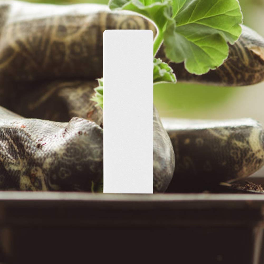 100 Pcs Plastic Plant Name Tags - Waterproof Garden Markers for Flowers, Herbs & Vegetables - White & Black Plant Labels for Gardening, Farmland & Potted Plants (Great for Seedling Identification & Garden Organization)