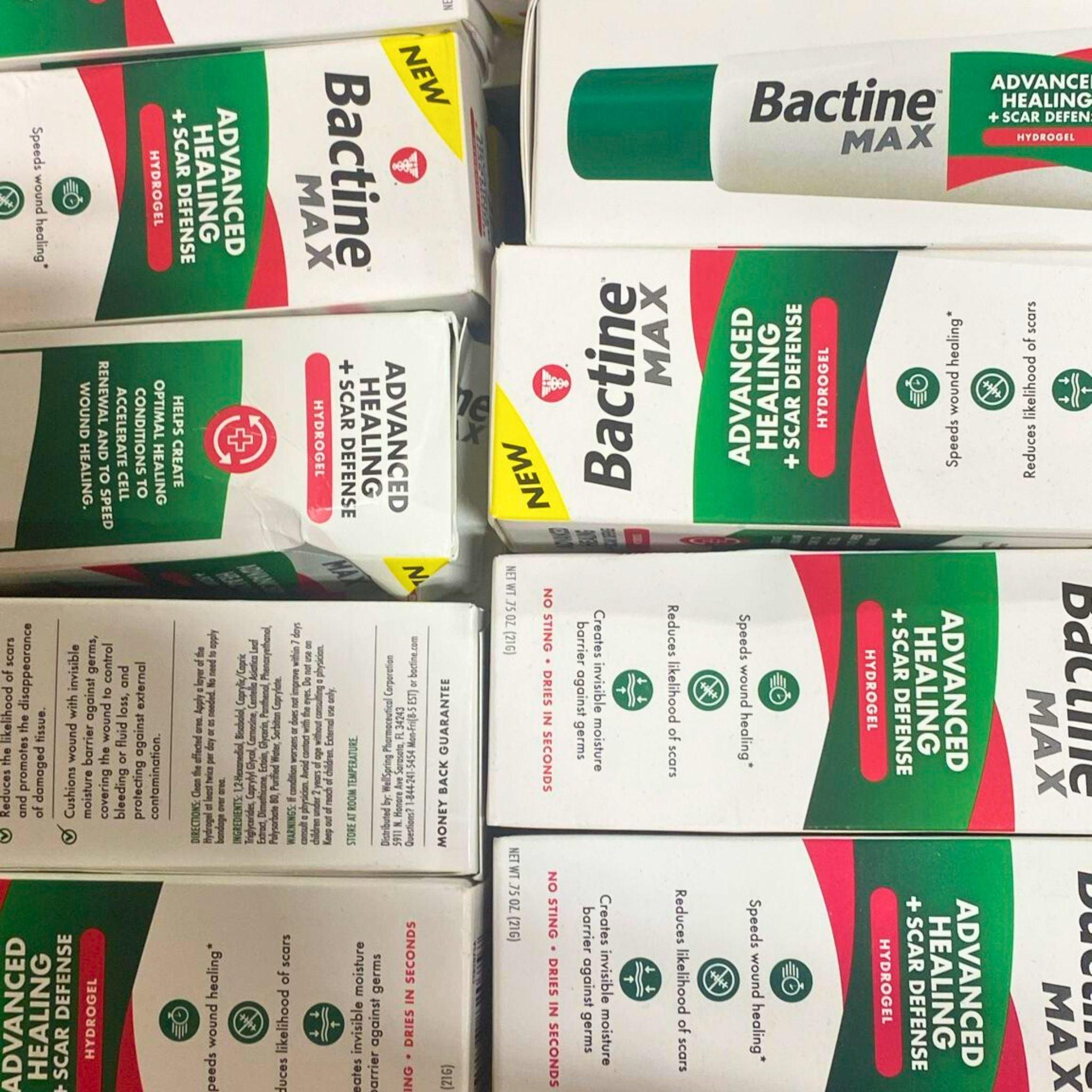 Bactine Max Advanced Healing + Scar Defense Hydrogel - No Sting, Dries in Seconds (34 Pcs) - First Aid for Cuts, Burns & Minor Wounds - Ideal for Home, Office & Travel Kits