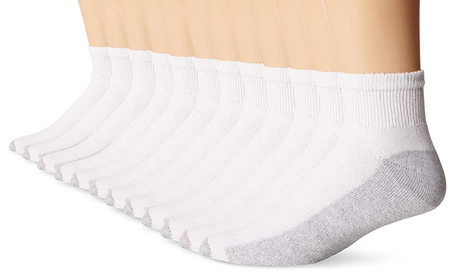 Hanes Men's Double Tough Ankle Socks - 6-Pack Durable Athletic Socks for Running, Hiking & Workout - Moisture-Wicking & Cushioned Support