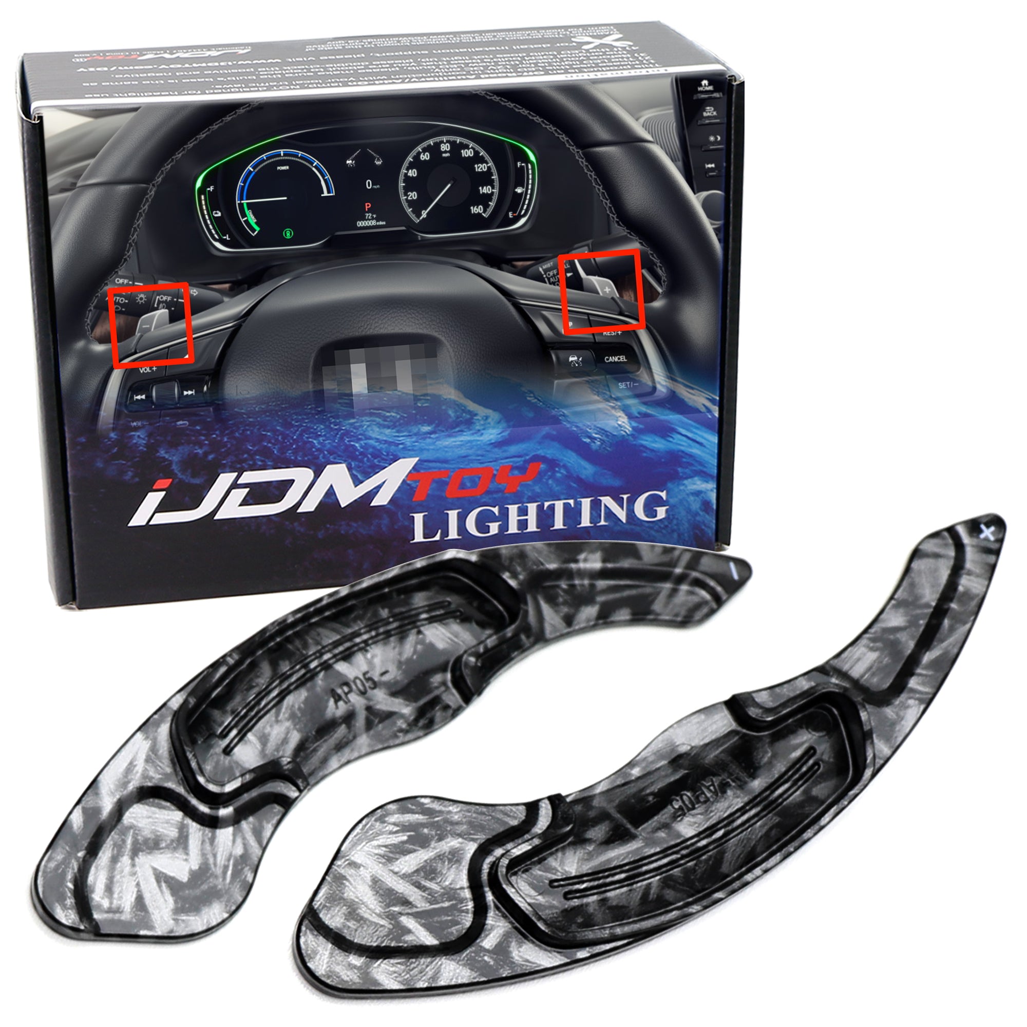 Premium Forged Carbon Fiber Steering Wheel Paddle Shifters for Honda Accord Civic & Acura - Upgrade Your Driving Experience | Racing & Performance Enhancement