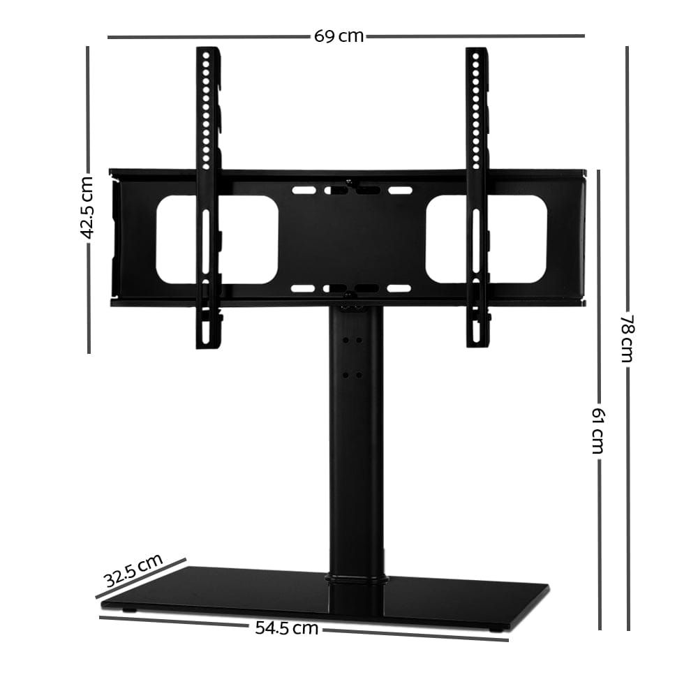 Adjustable Table Top TV Swivel Mount Stand - Universal Flat Screen Monitor Bracket for 13-42 Inch Screens - Perfect for Living Room, Bedroom, or Office Setup