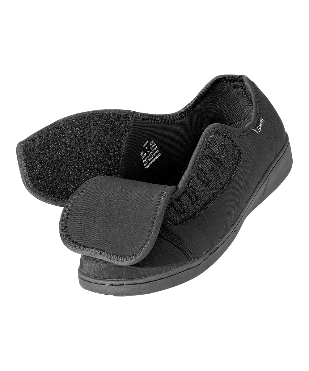 Silvert's Adaptive Clothing & Footwear - Women's Ultra Comfort Flex Neoprene Extra Wide Shoes for Seniors | Easy Slip-On Orthopedic Shoes for Elderly Women with Swollen Feet, Arthritis & Diabetes | Perfect for Daily Wear, Nursing Homes & Post-Surgery Recovery