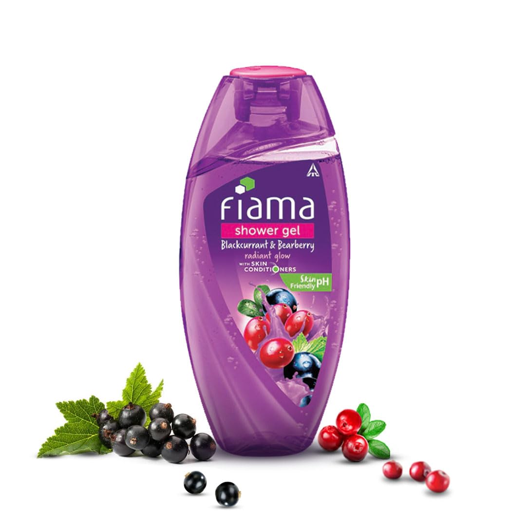 Fiama Blackcurrant & Bearberry Body Wash for Women & Men - 250ml Moisturizing Shower Gel with Skin Conditioners for Radiant Glow - Suitable for All Skin Types - Perfect for Daily Shower & Spa Relaxation