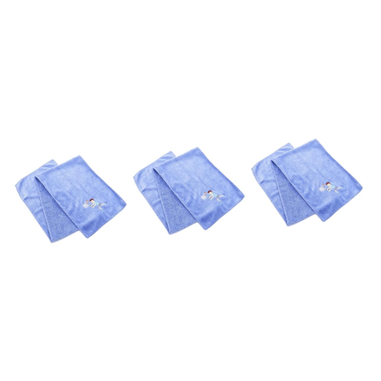 MILISTEN 3-Pack Quick Dry Gym Towels - Super Absorbent Workout Towels for Exercise Bike, Yoga, Cycling & Fitness - Lightweight & Sweat Absorbing - Perfect for Gym, Home Workouts & Outdoor Sports - Blue
