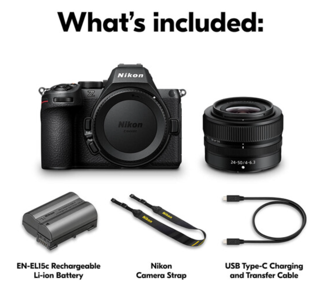 Nikon Z5II Full Frame Mirrorless Camera with NIKKOR Z 24-50mm f/4-6.3 Lens - Professional Photography for Travel, Vlogging & Portrait Shooting