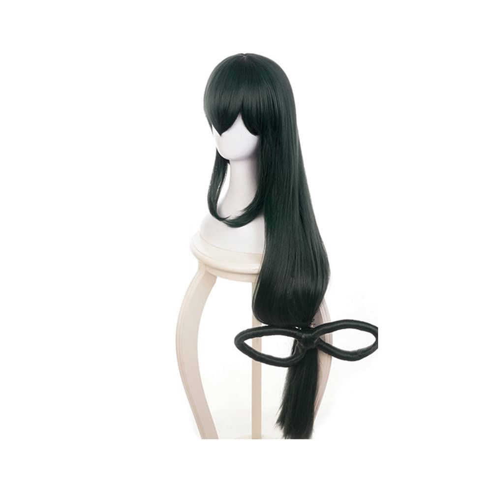 Miccostumes Women's Anime Cosplay Wig - Long Dark Green Synthetic Hair for Costume Parties, Halloween, Cosplay Events & Anime Conventions