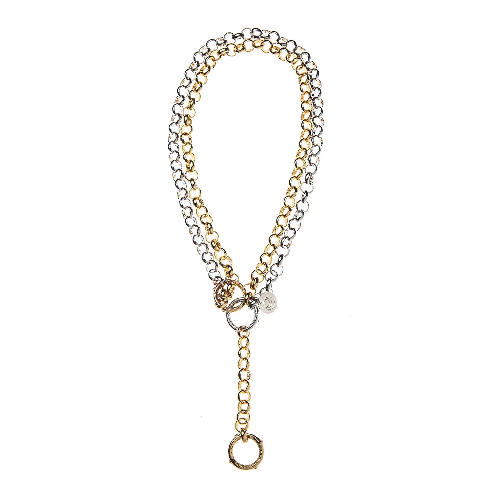 Jane Win Lariat Multi-Style Rolo Chain Necklace - Elegant Layered Gold Plated Jewelry for Women | Perfect for Date Night, Office Wear & Special Occasions