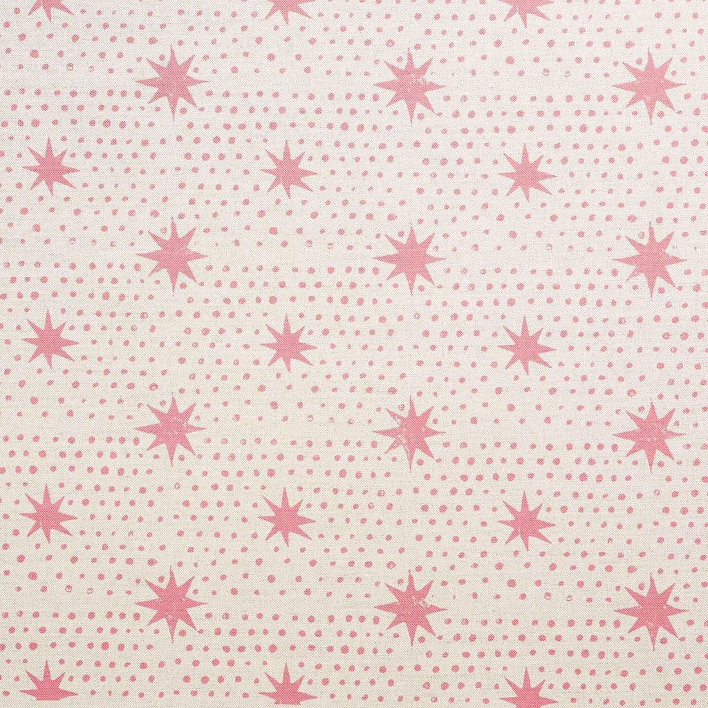 Spot & Star Printed Linen Cotton Fabric - Soft & Breathable Rose Pattern Material for DIY Crafts, Home Decor & Fashion Sewing Projects