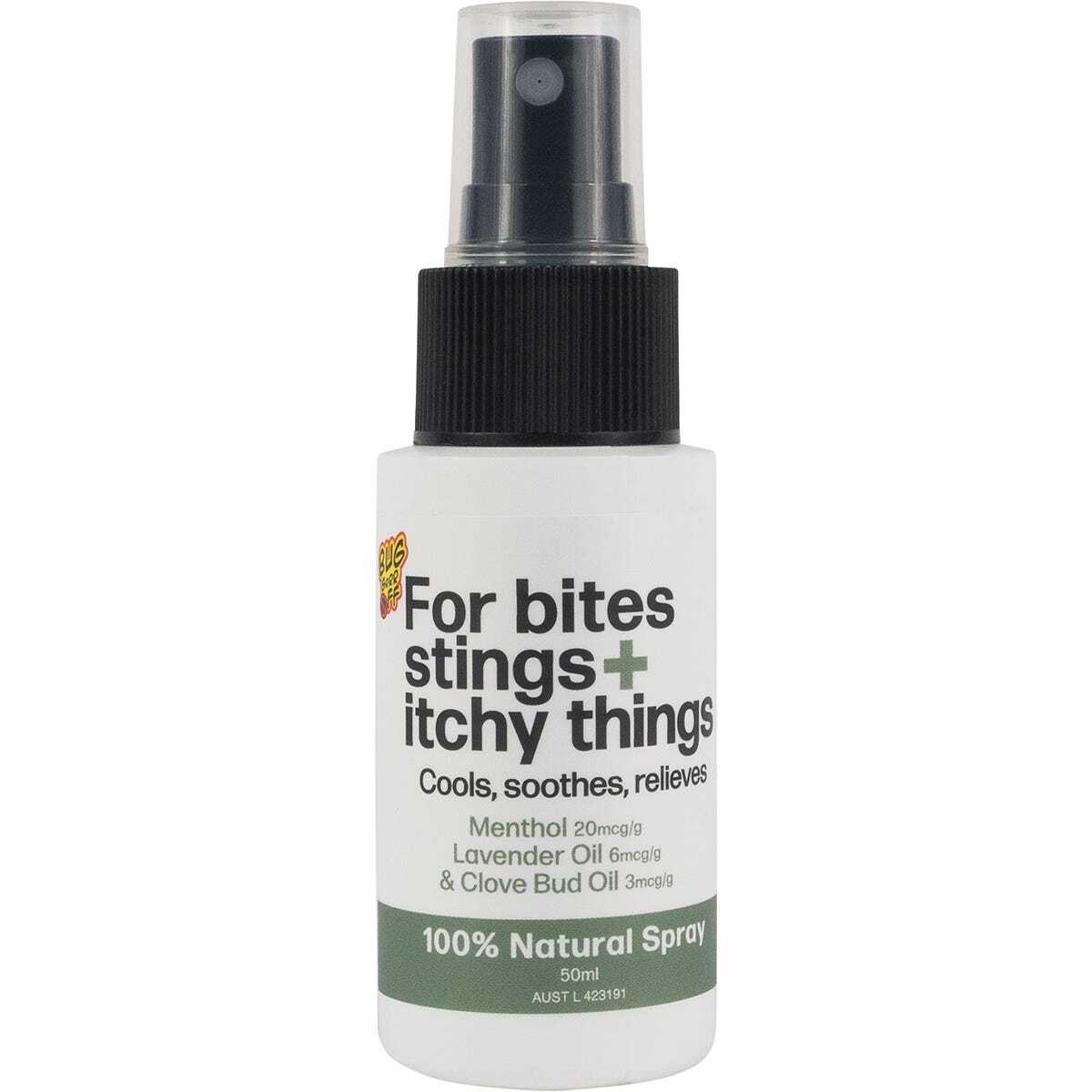 Bug Grrr Off Natural Spray for Bites, Stings & Itch Relief - Organic Insect Bite Treatment for Outdoor Camping, Hiking & Gardening