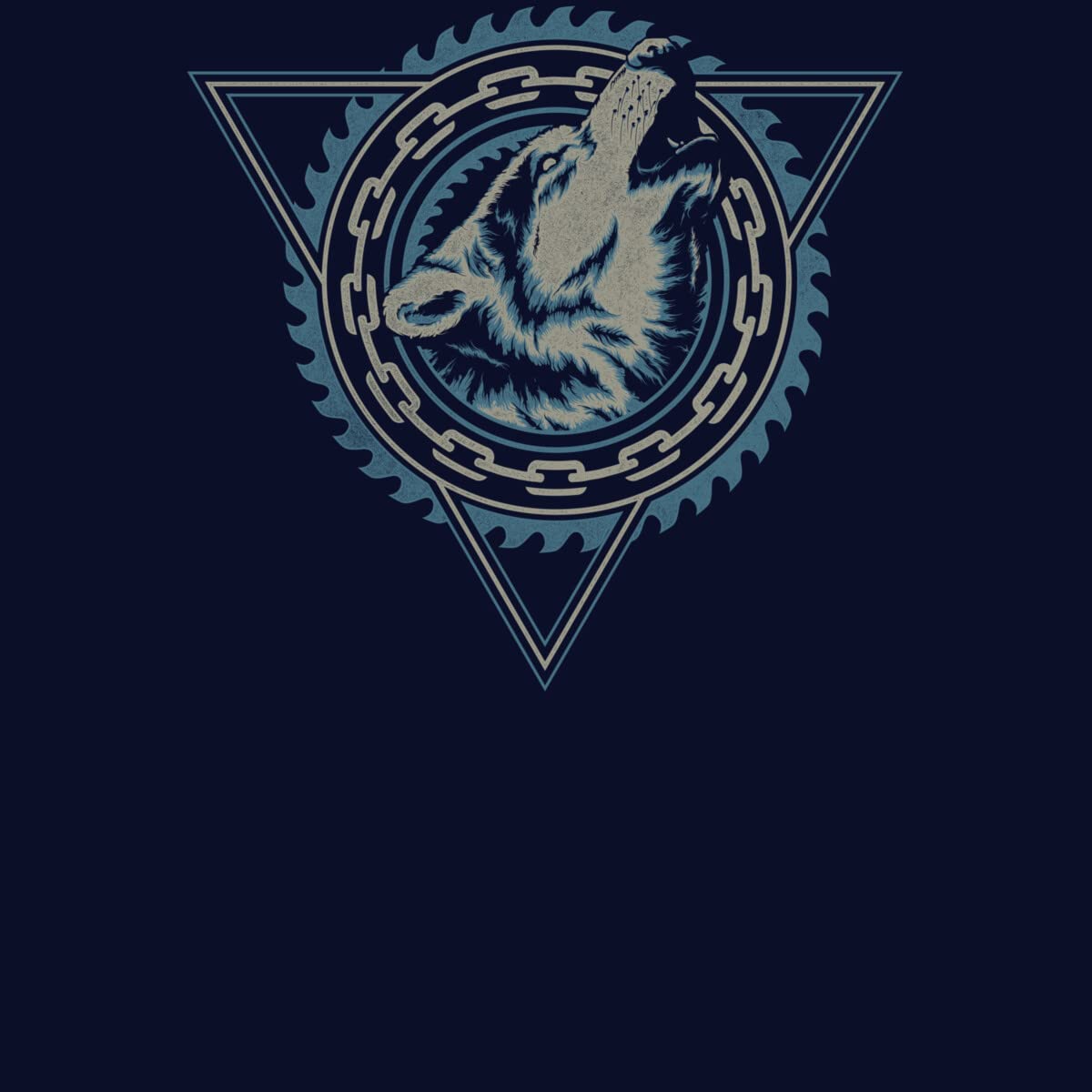 Design By Humans Junior's One Wolf Saw Graphic T-Shirt for Teens - Cool Streetwear & Casual Outfit for School, Parties, and Everyday Wear
