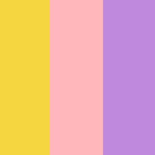 Bright Pink, Purple & Yellow