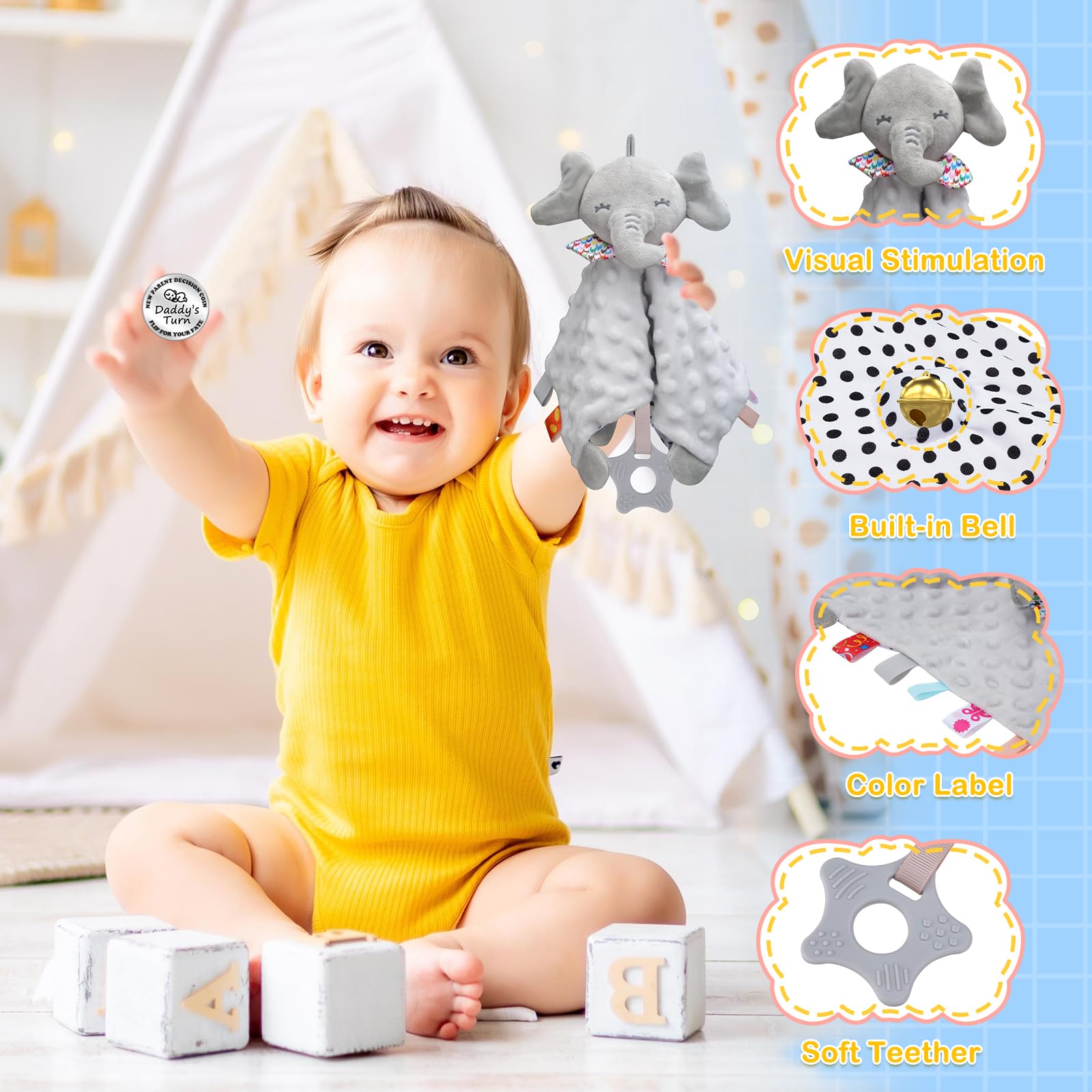 8Pcs Newborn Baby Boy Gift Basket Set - Essential Baby Shower & Welcome Gifts for Newborns | Cute & Practical Baby Boy Gift Baskets for Gender Reveal, First Birthday & Special Occasions