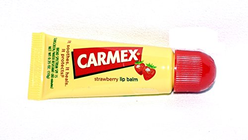 Carmex Strawberry Lip Balm 6-Pack - Moisturizing & Soothing Lip Care for Dry, Chapped Lips - Perfect for Daily Use, Winter Protection & On-The-Go Hydration