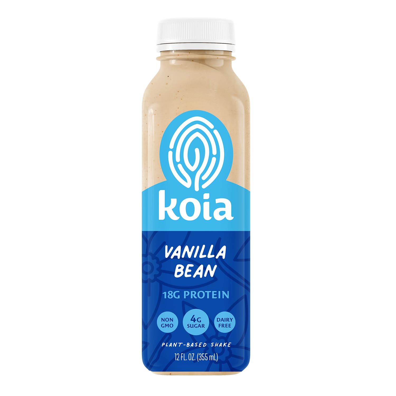 Koia Vanilla Bean Protein Shake - 12 Fl Oz Ready-to-Drink Plant-Based Protein Shake | Dairy Free, Gluten Free, Soy Free, Non-GMO, Kosher, Vegan | Post-Workout Recovery & Healthy Breakfast On-The-Go